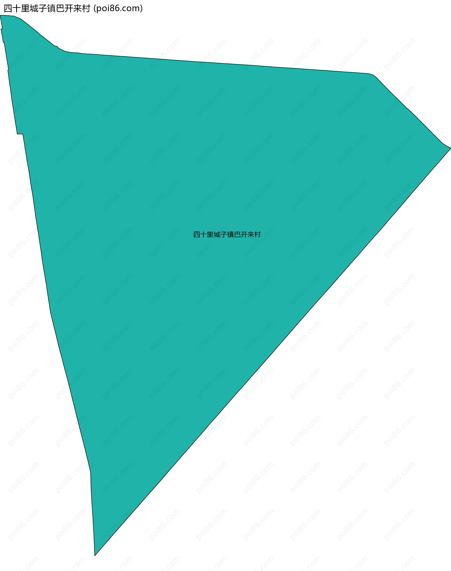 四十里城子镇巴开来村边界地图