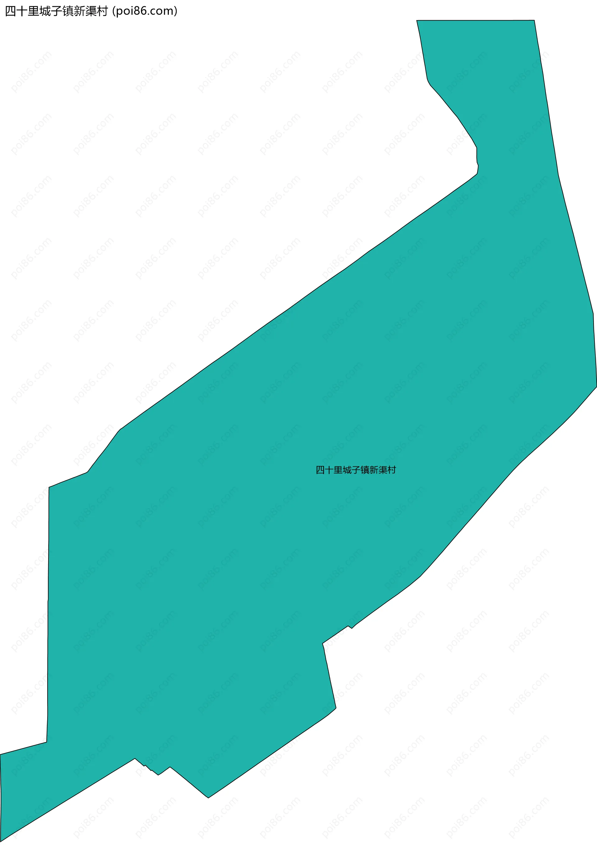 四十里城子镇新渠村边界地图