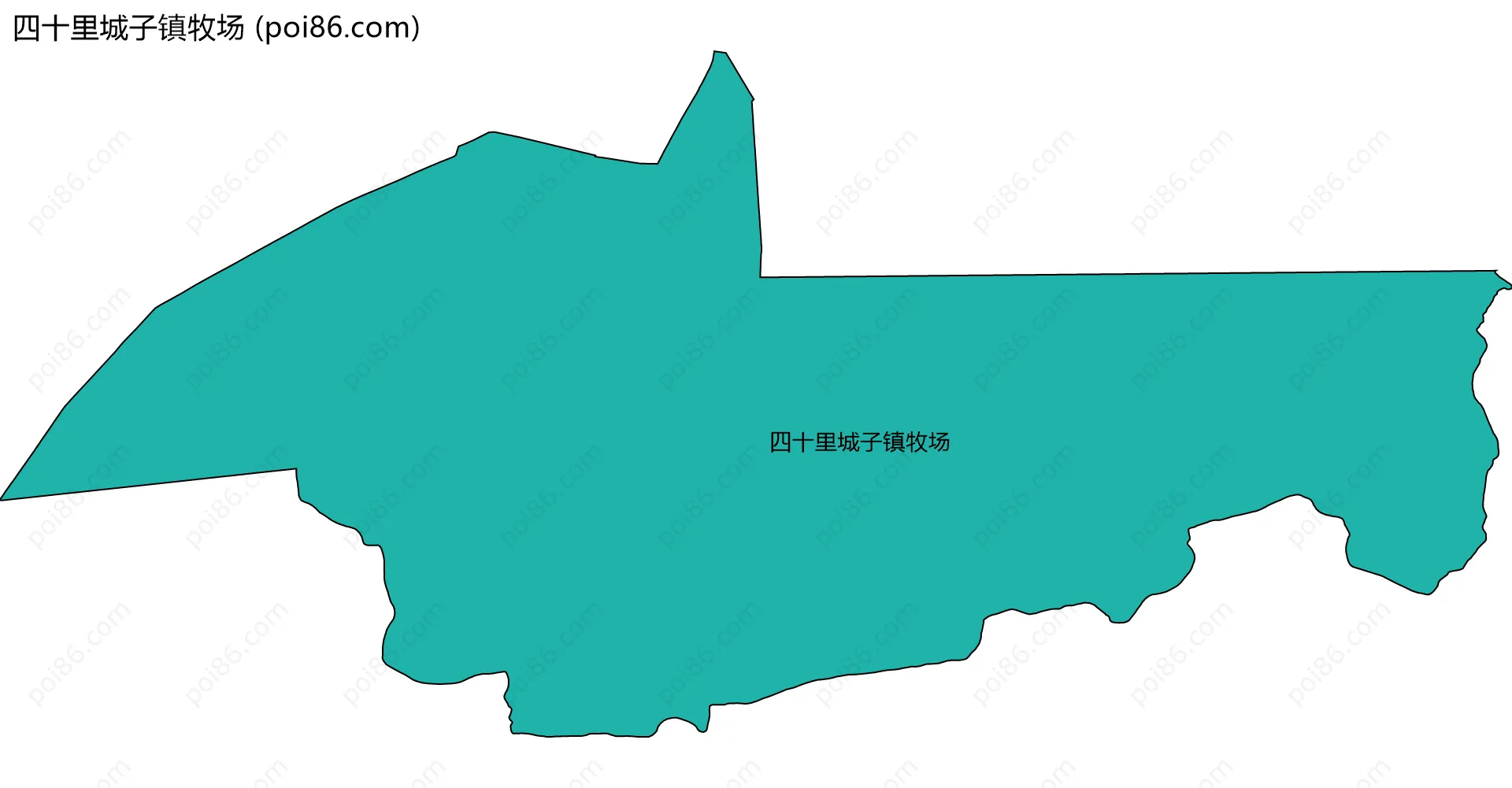 四十里城子镇牧场边界地图