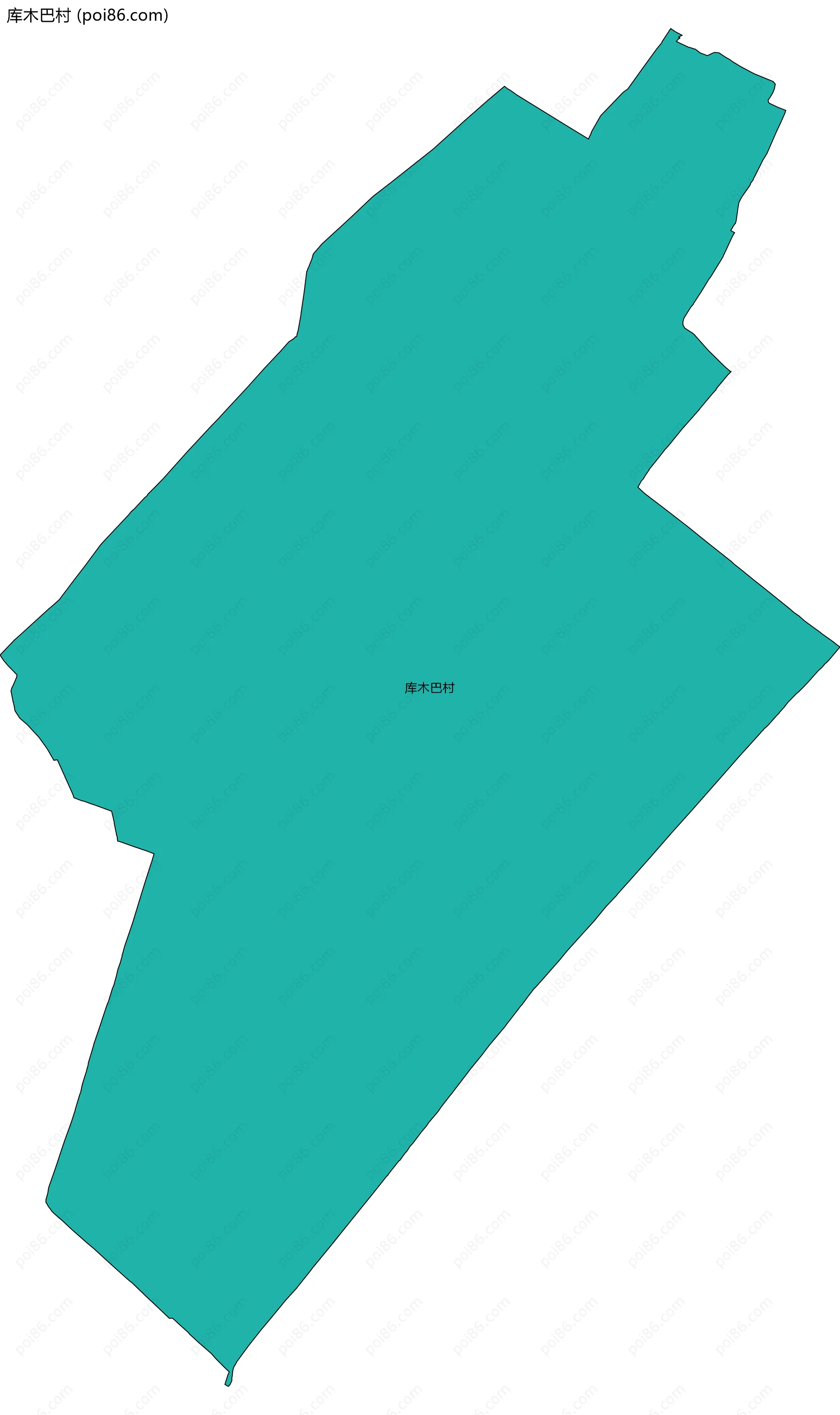 库木巴村边界地图