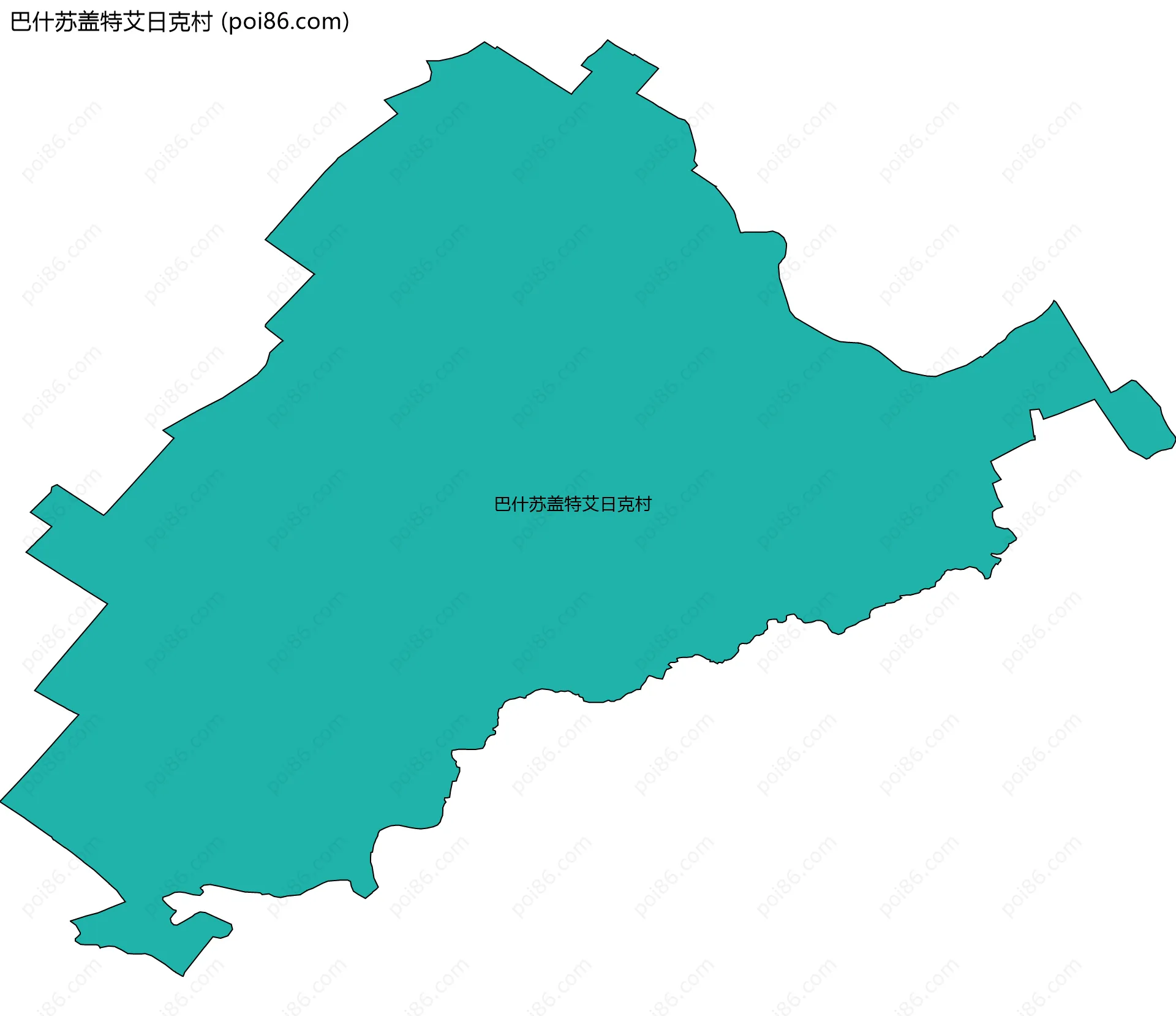 巴什苏盖特艾日克村边界地图