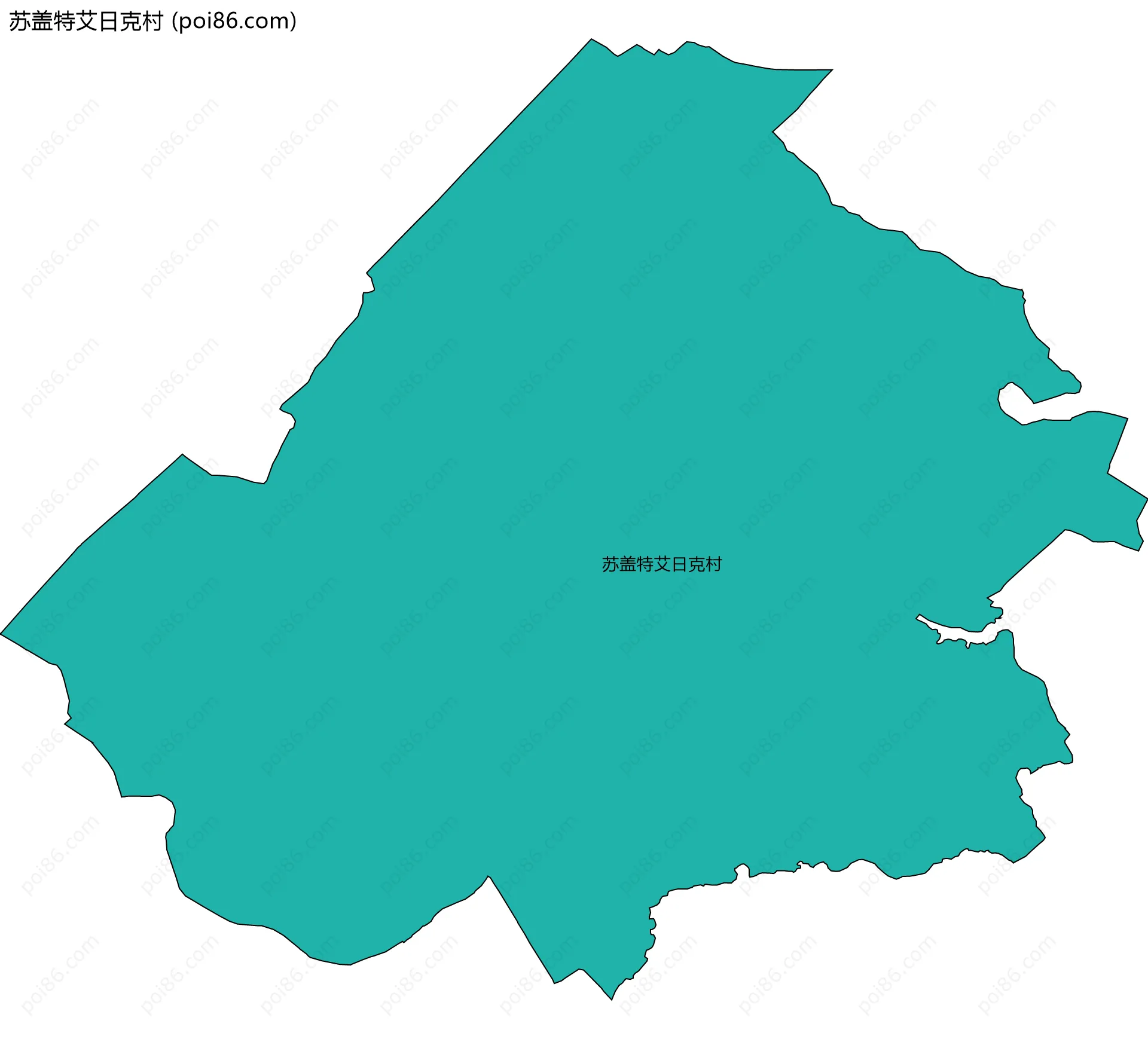 苏盖特艾日克村边界地图
