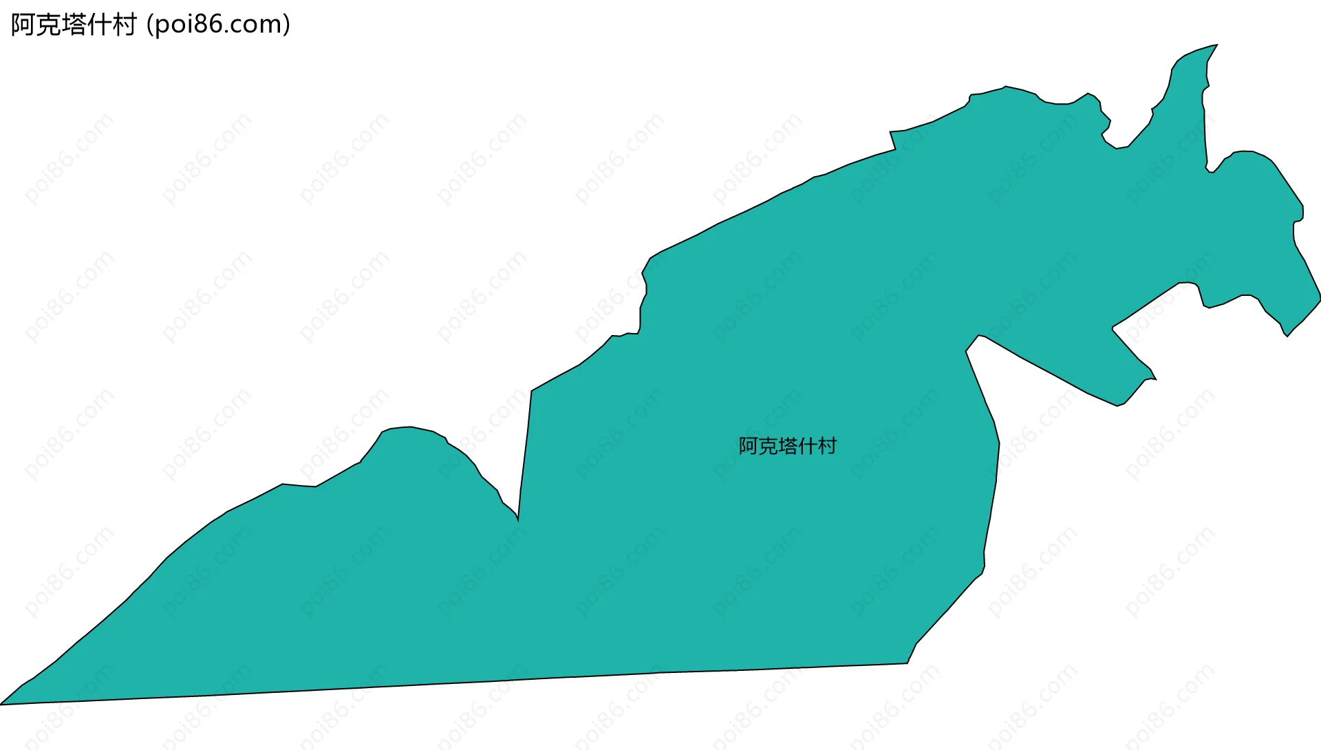 阿克塔什村边界地图
