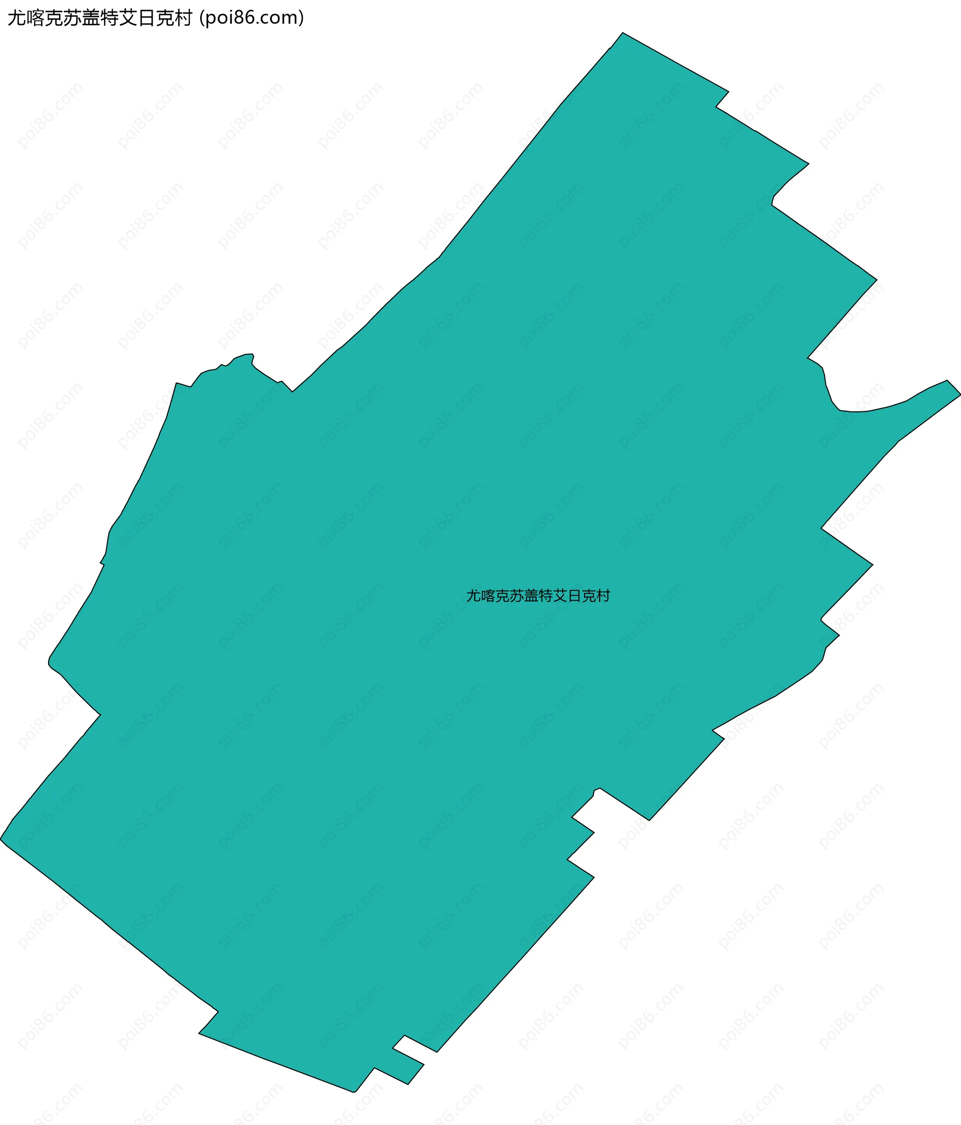 尤喀克苏盖特艾日克村边界地图