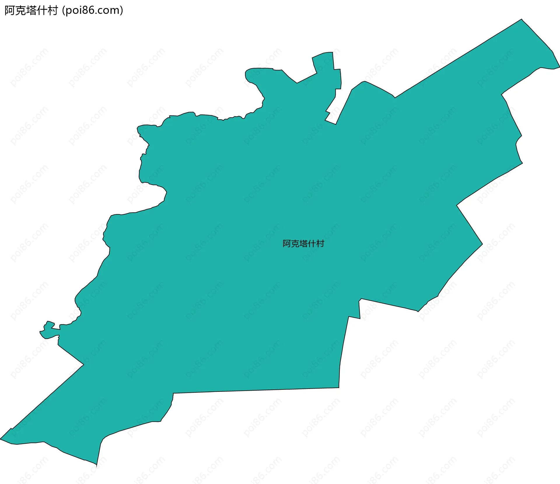 阿克塔什村边界地图