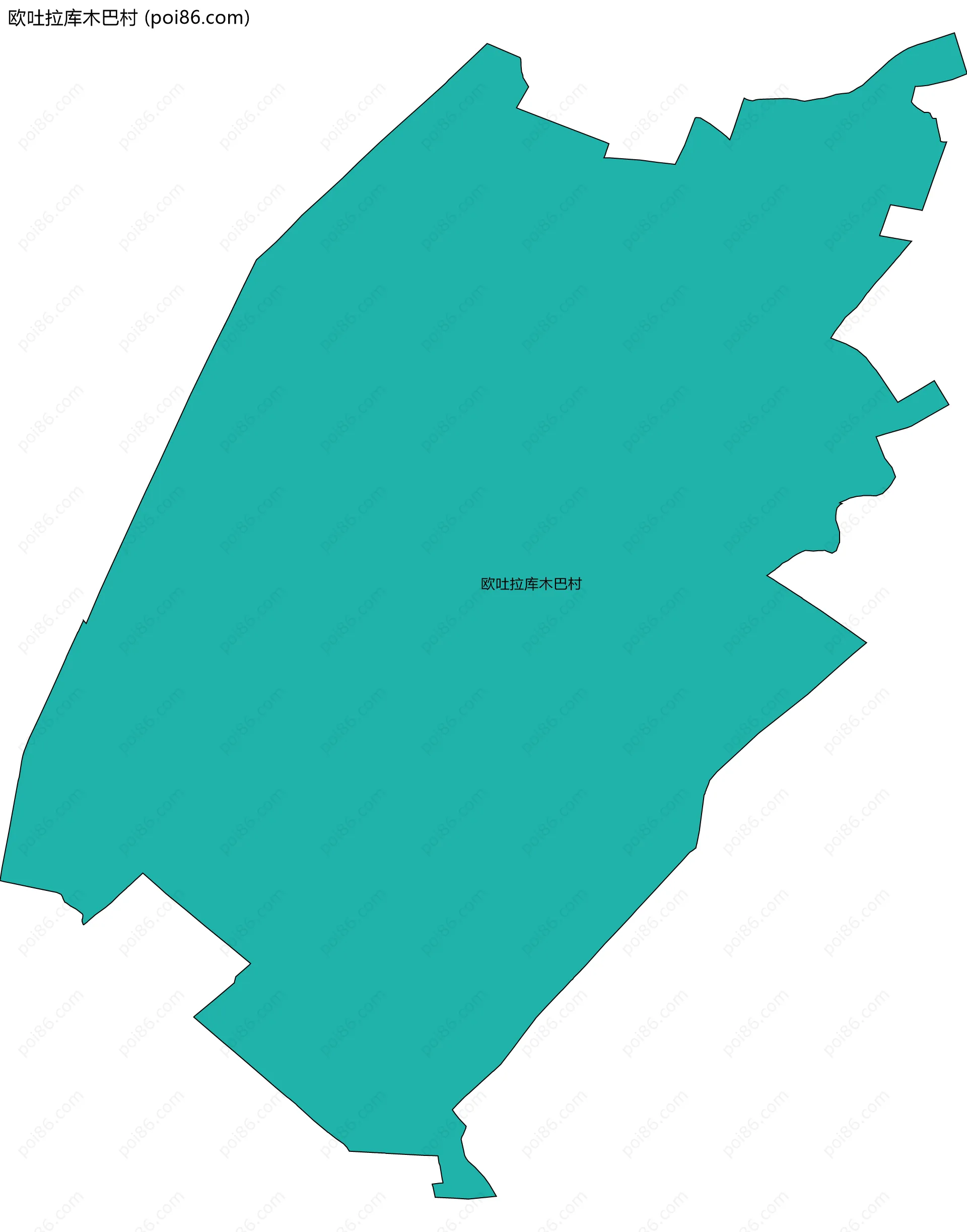 欧吐拉库木巴村边界地图