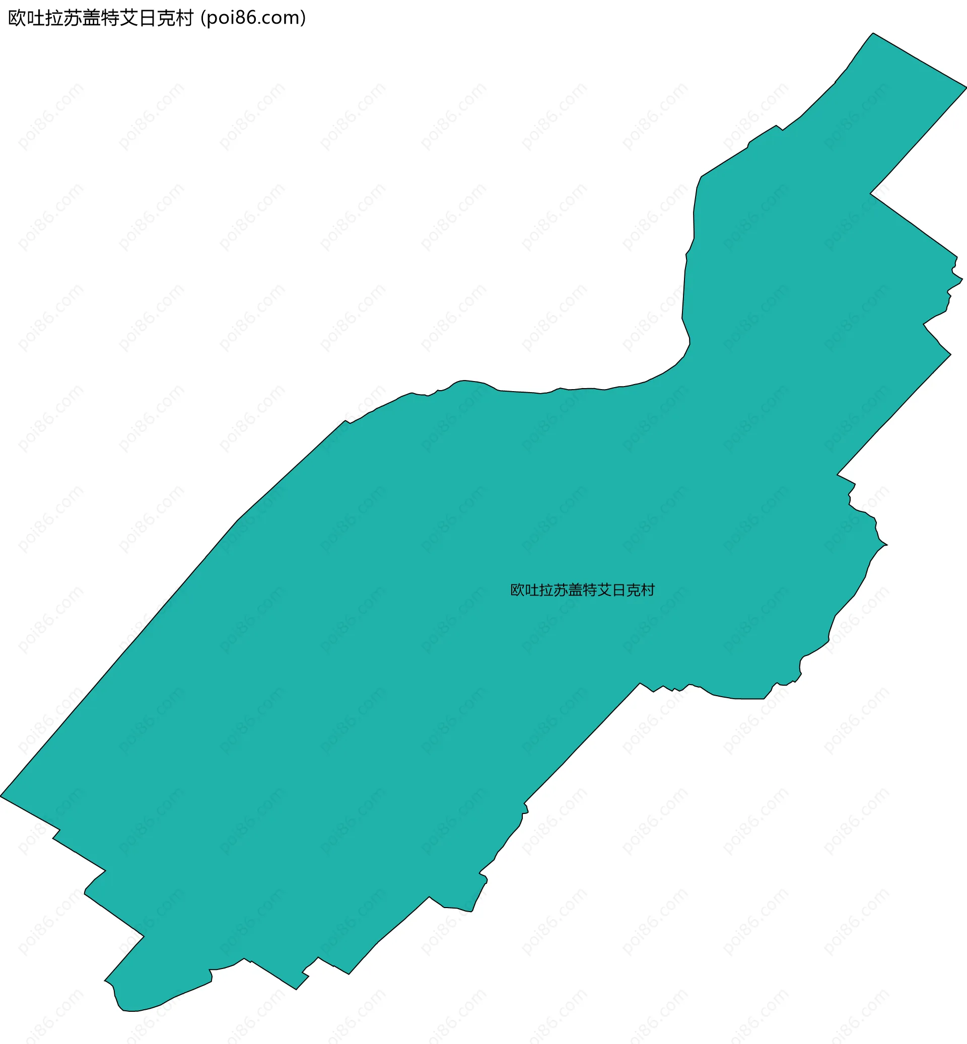 欧吐拉苏盖特艾日克村边界地图