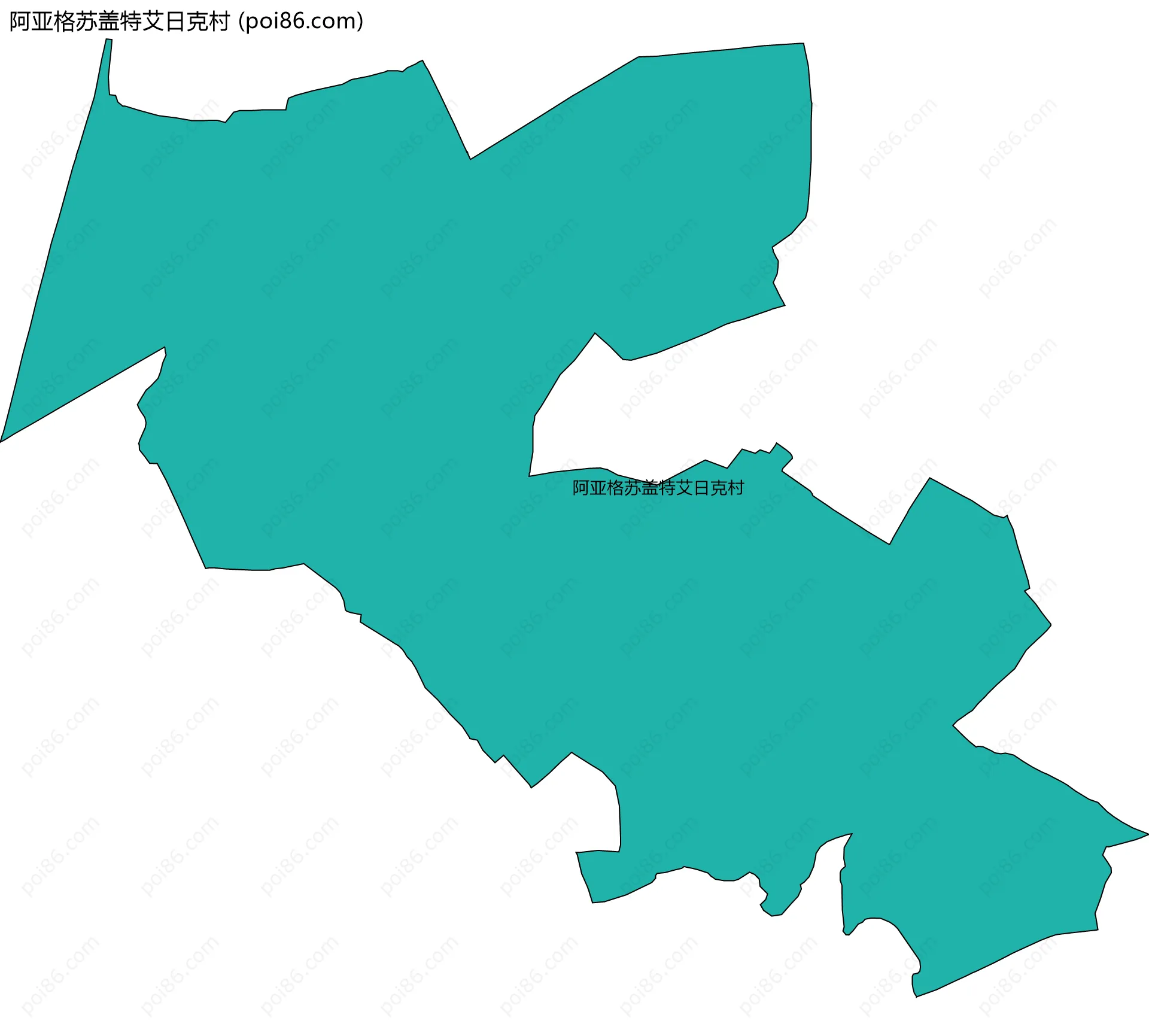 阿亚格苏盖特艾日克村边界地图