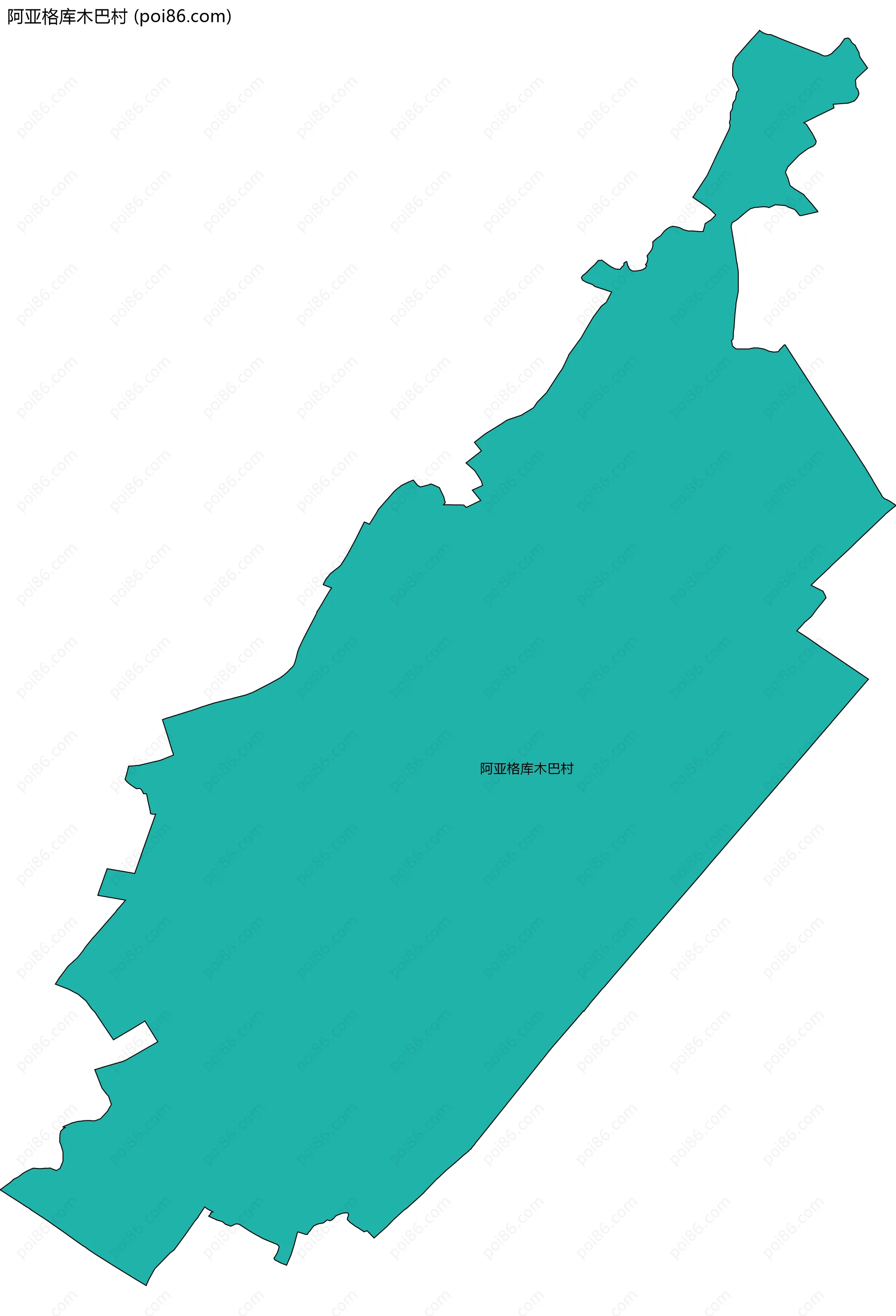 阿亚格库木巴村边界地图
