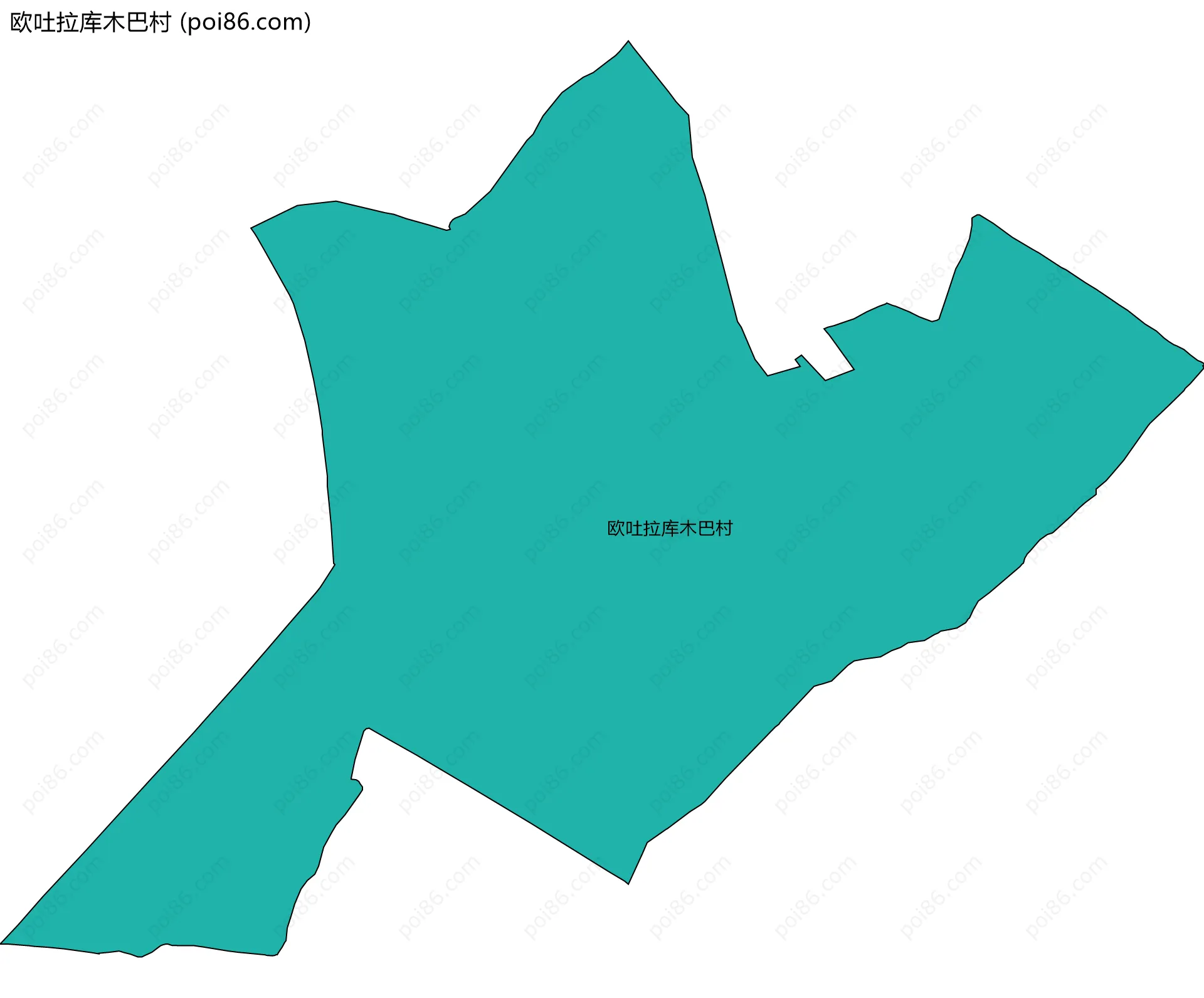 欧吐拉库木巴村边界地图