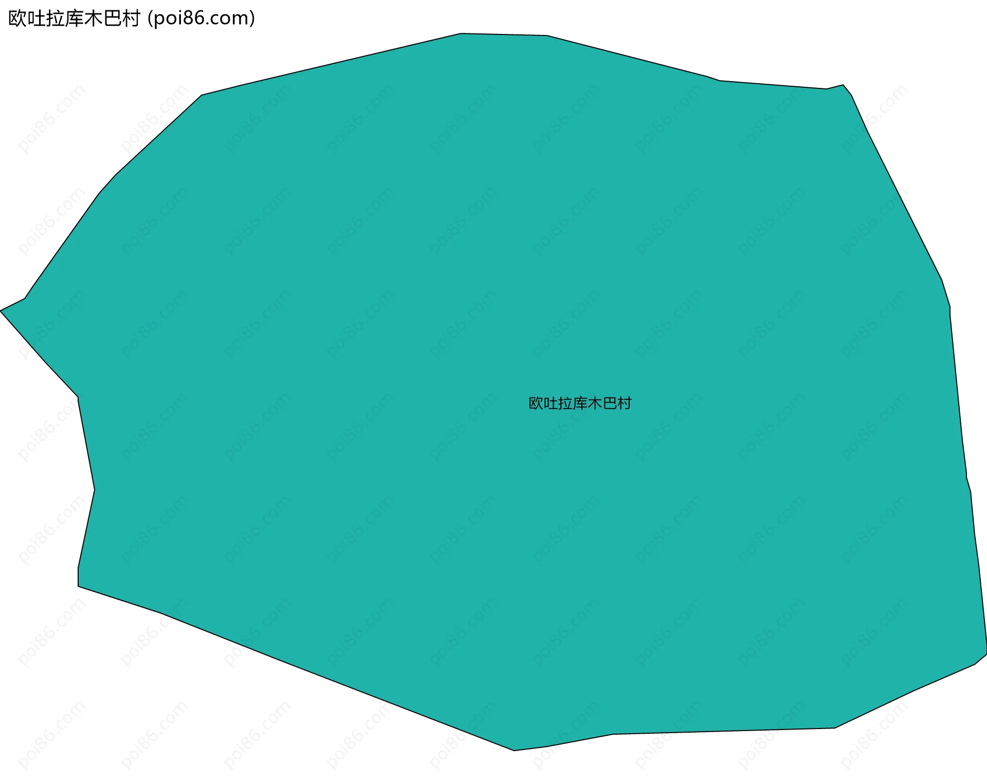 欧吐拉库木巴村边界地图