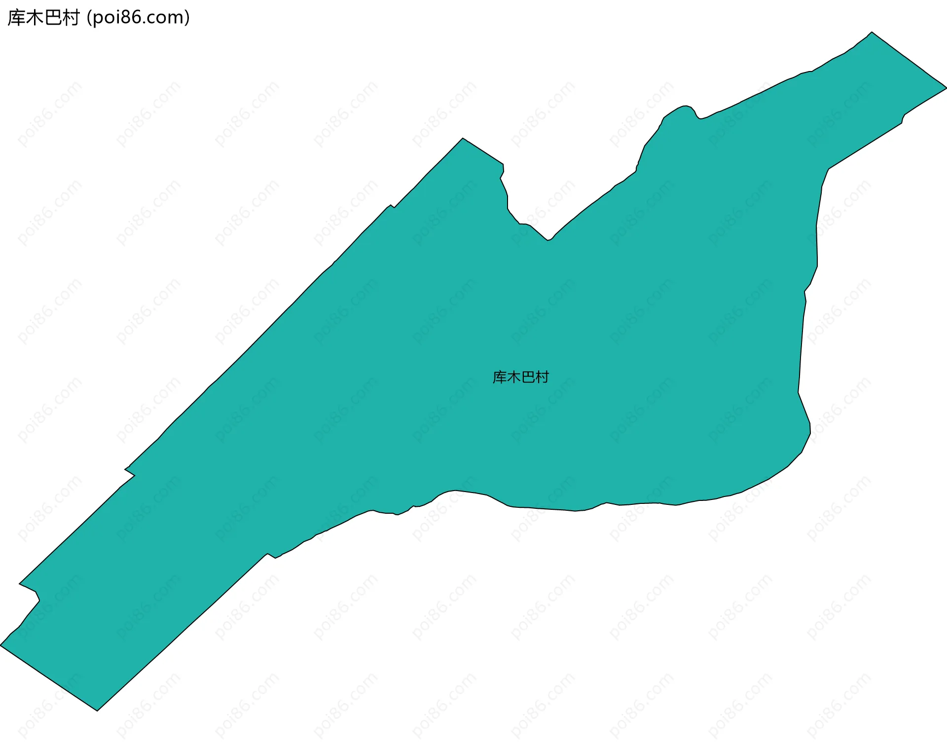 库木巴村边界地图