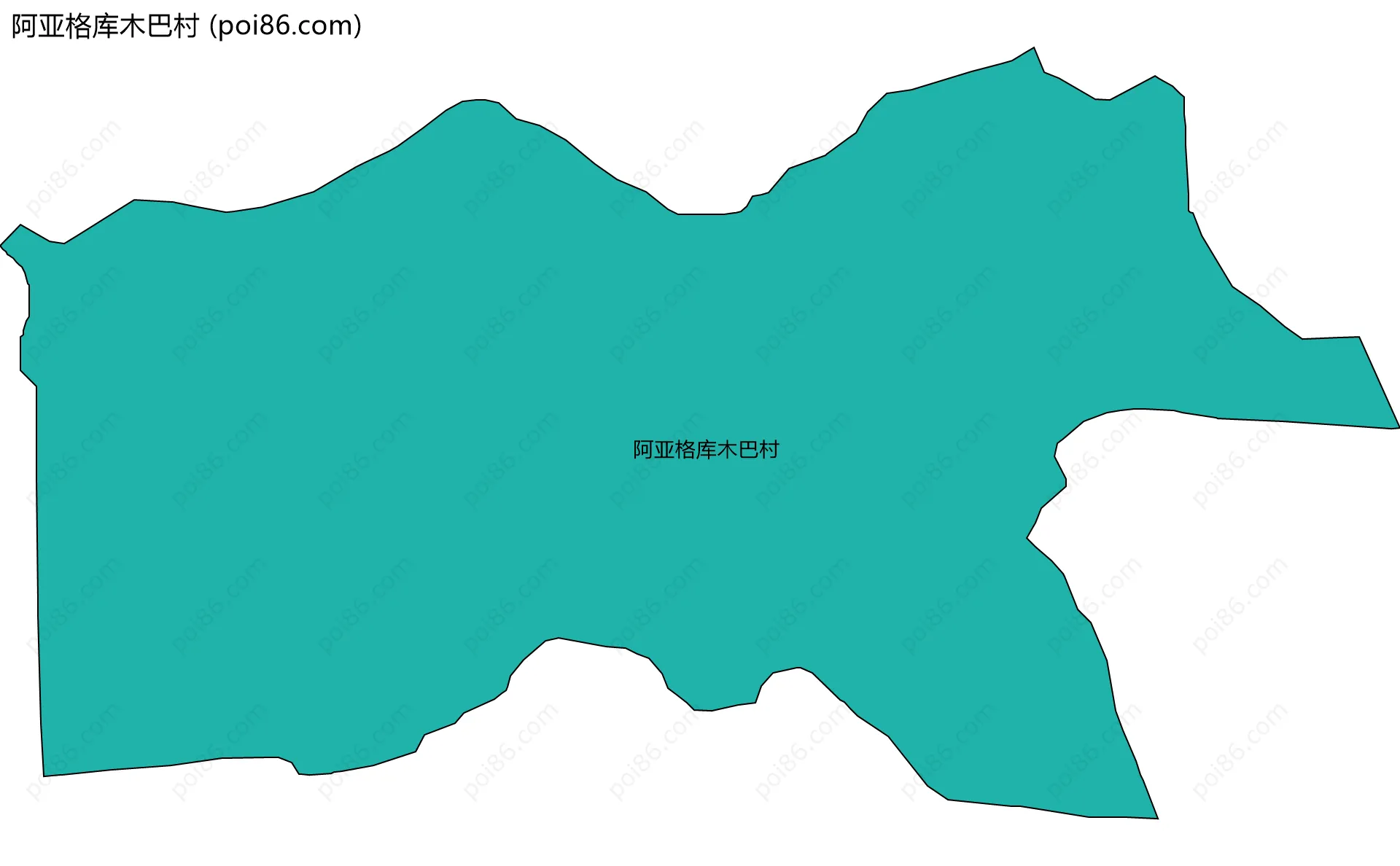 阿亚格库木巴村边界地图