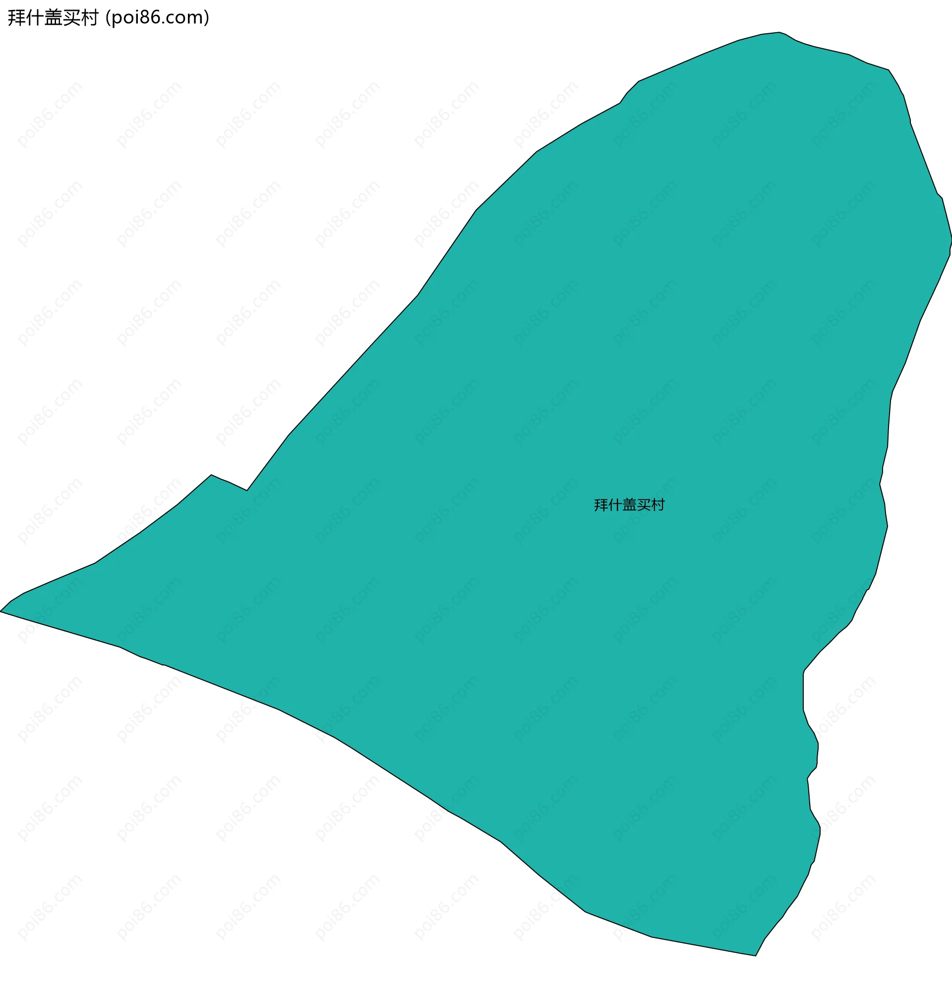 拜什盖买村边界地图