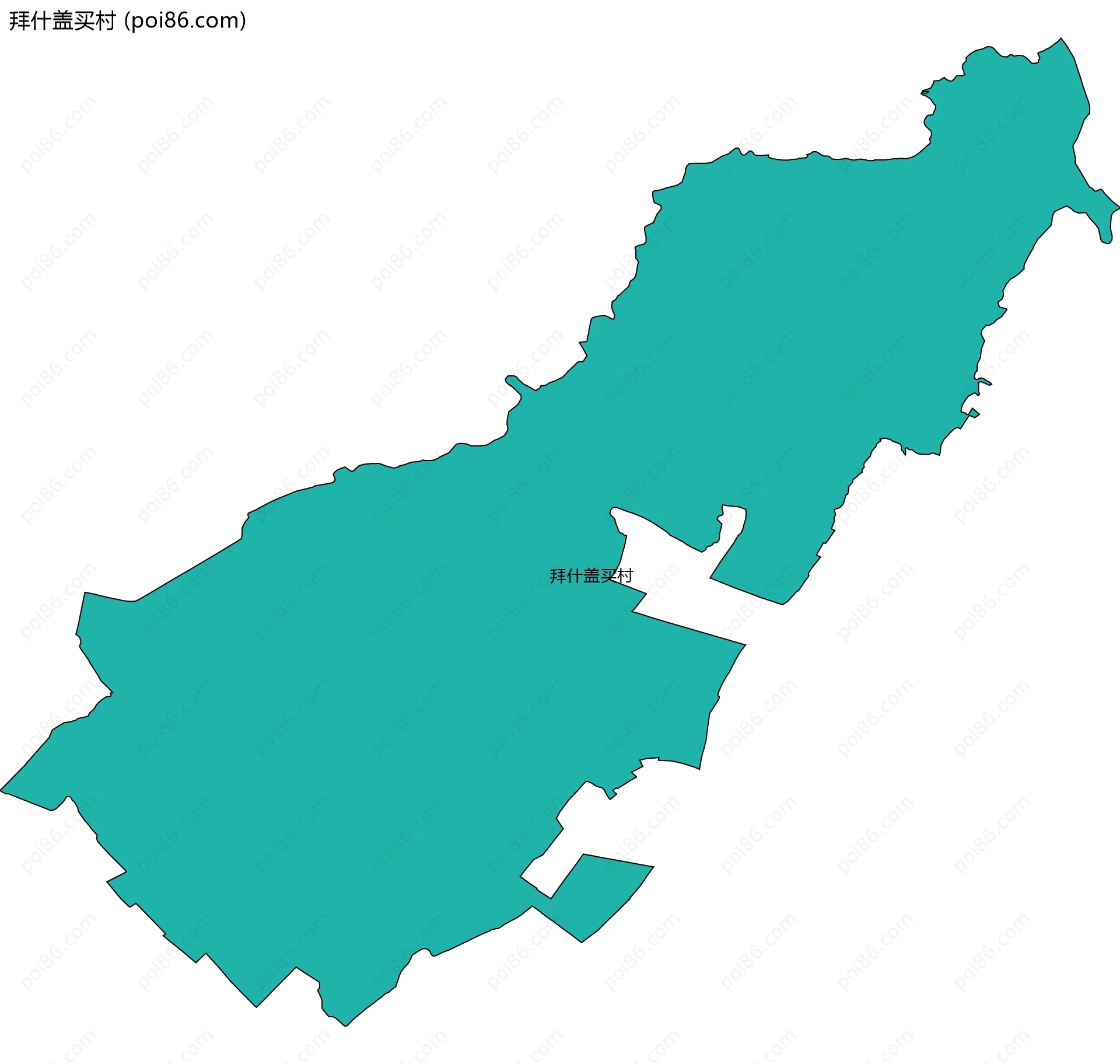 拜什盖买村边界地图