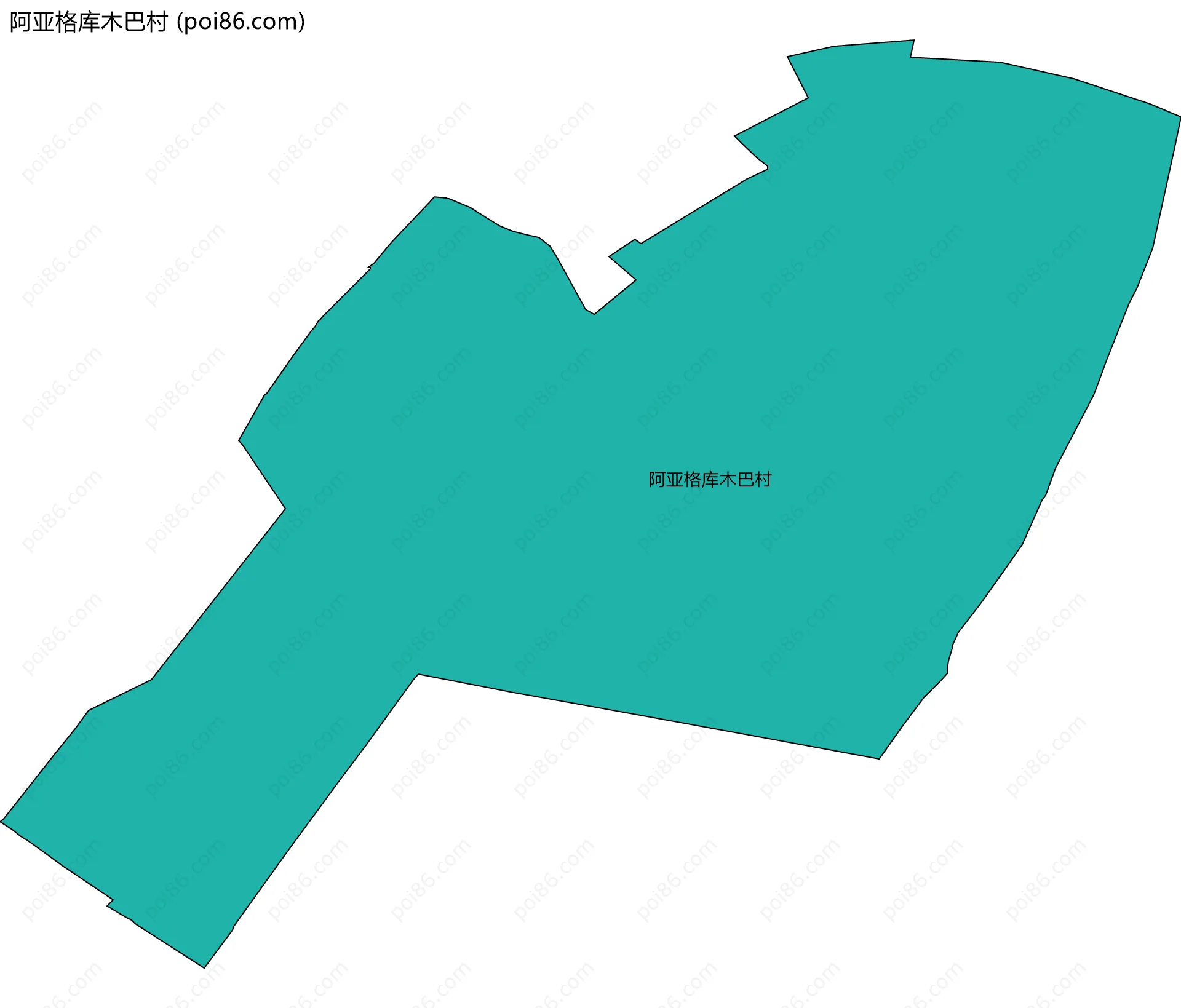 阿亚格库木巴村边界地图