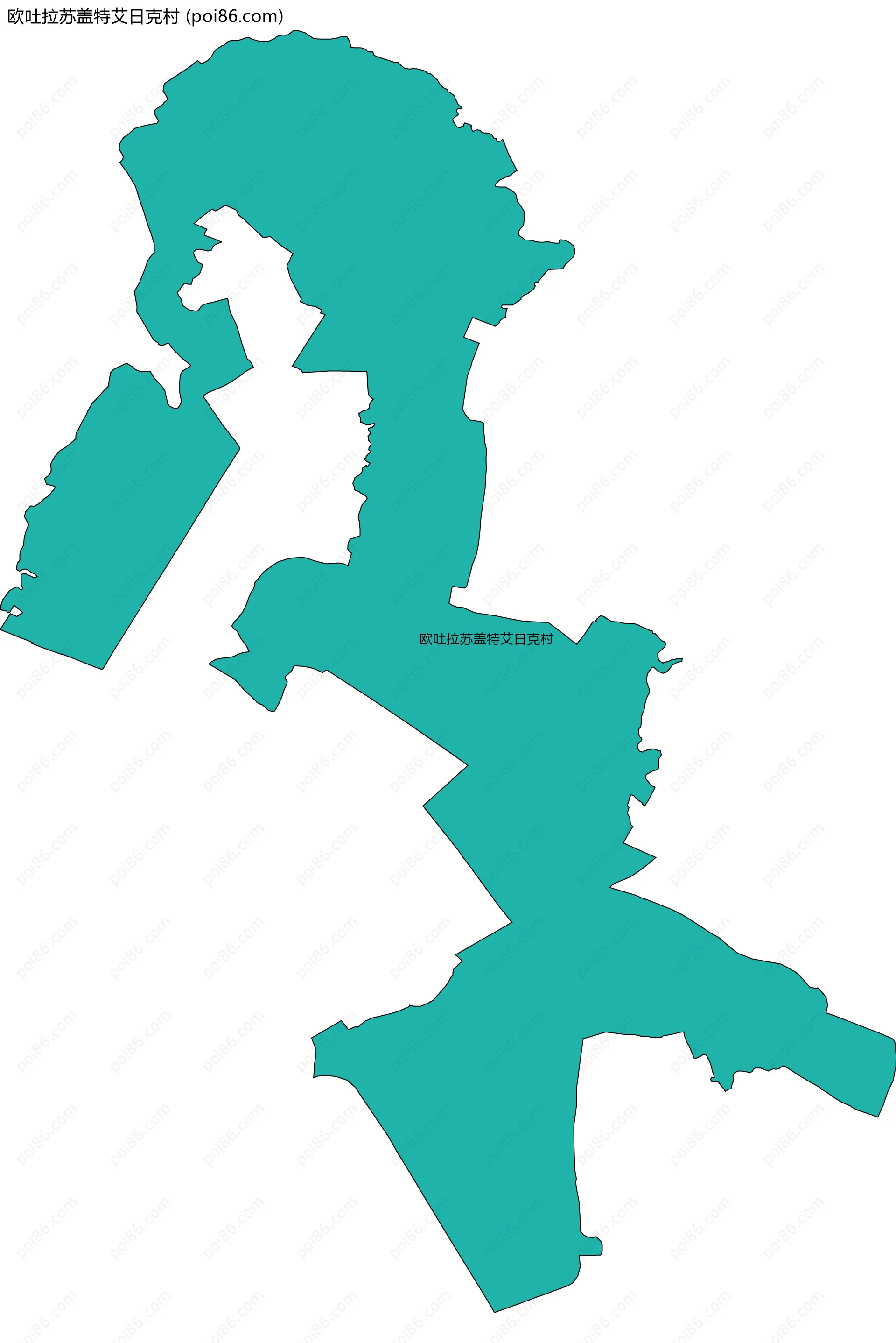 欧吐拉苏盖特艾日克村边界地图