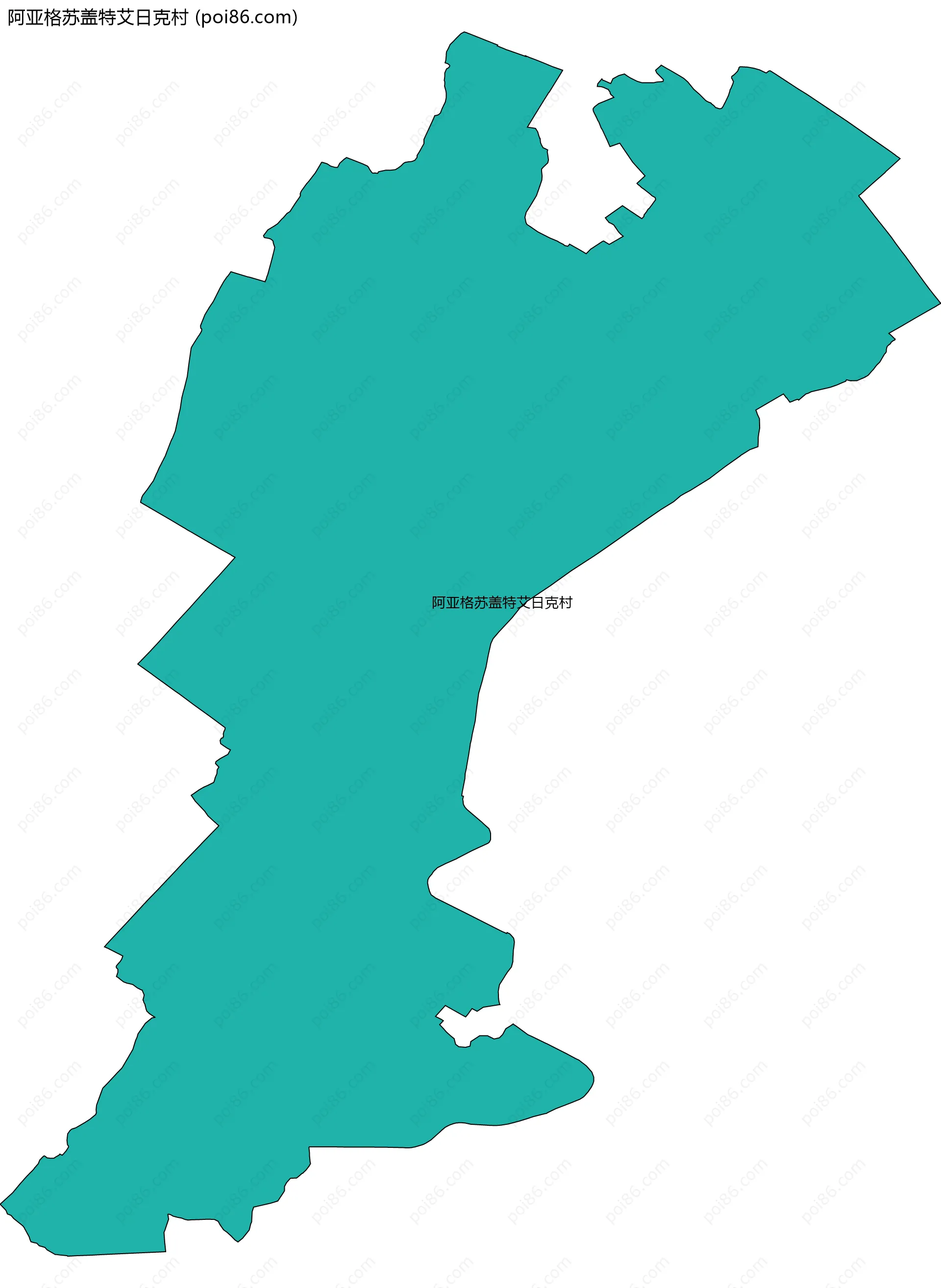 阿亚格苏盖特艾日克村边界地图