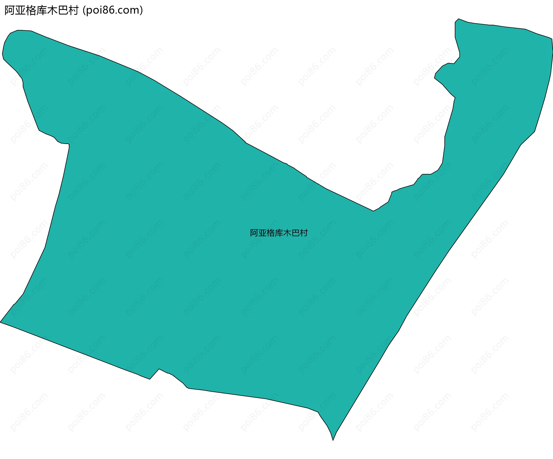 阿亚格库木巴村边界地图