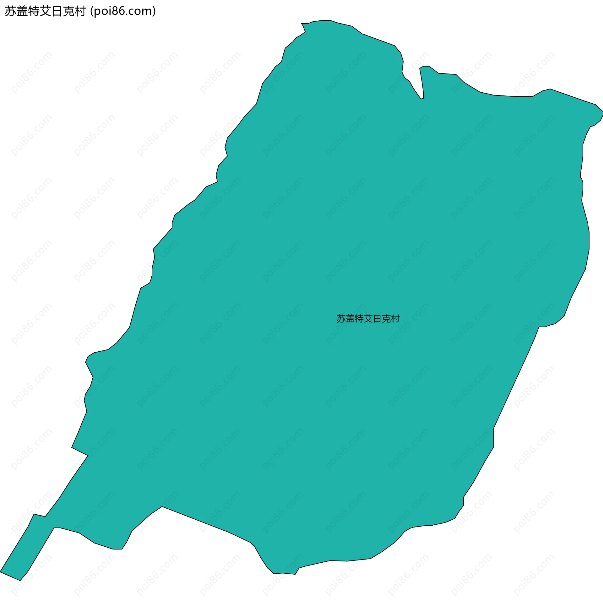 苏盖特艾日克村边界地图