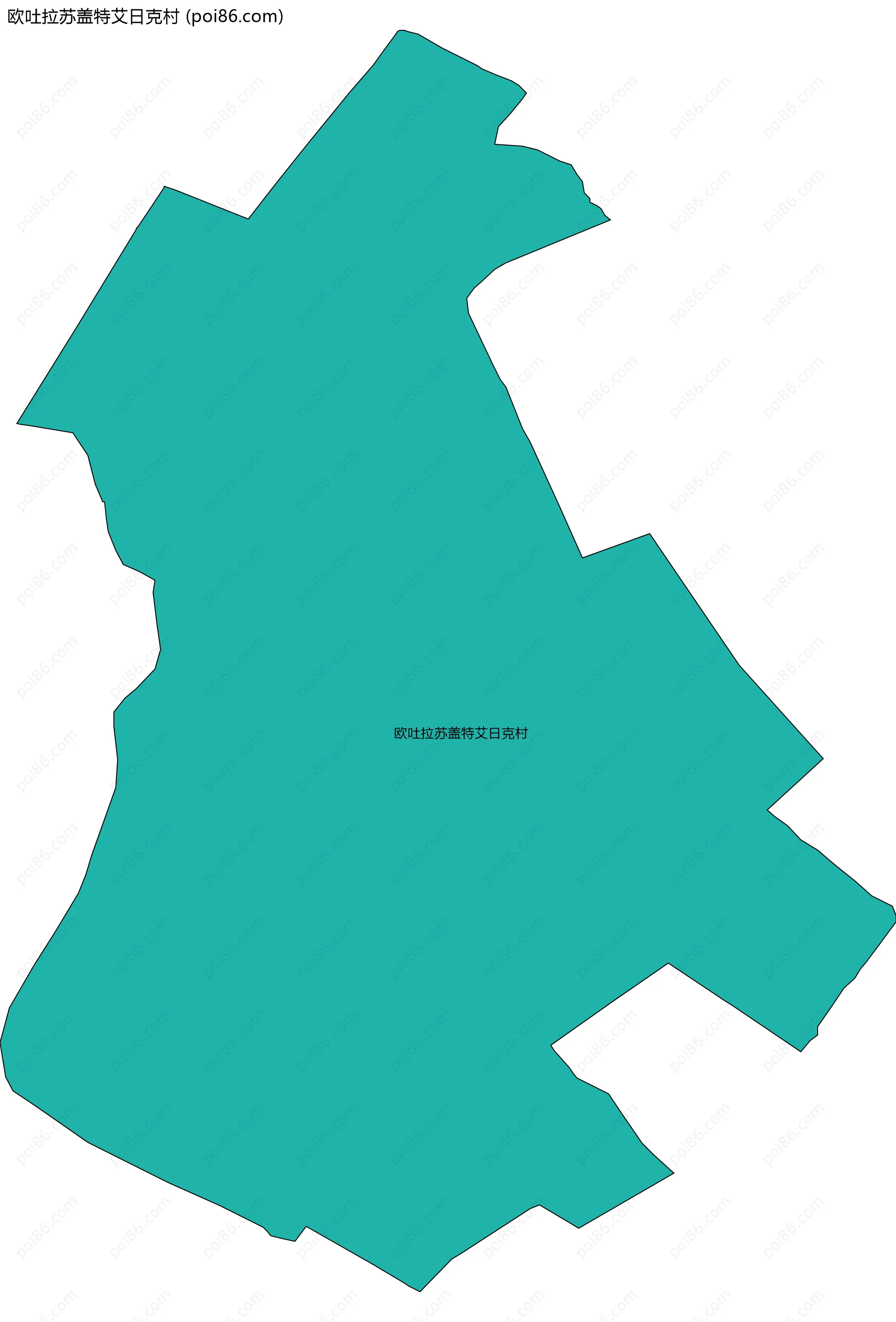 欧吐拉苏盖特艾日克村边界地图