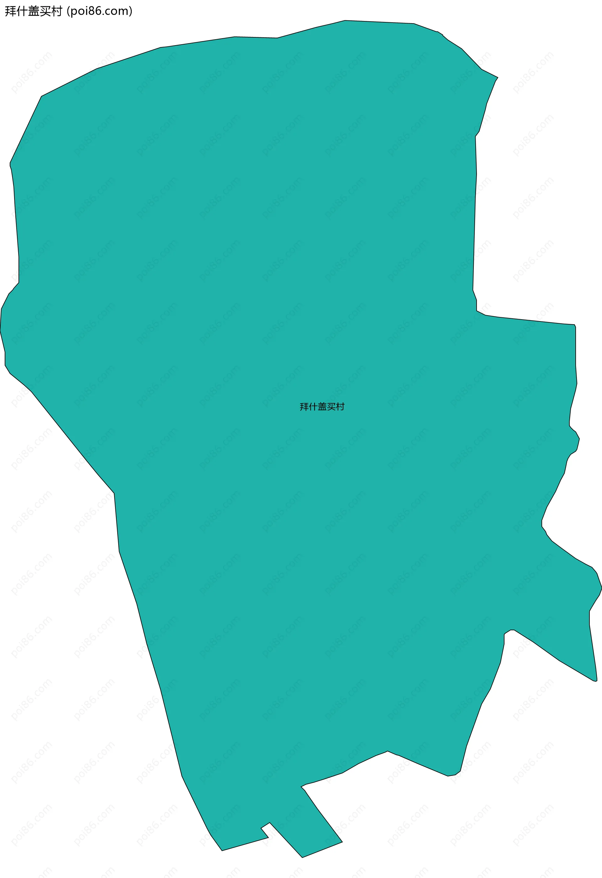 拜什盖买村边界地图