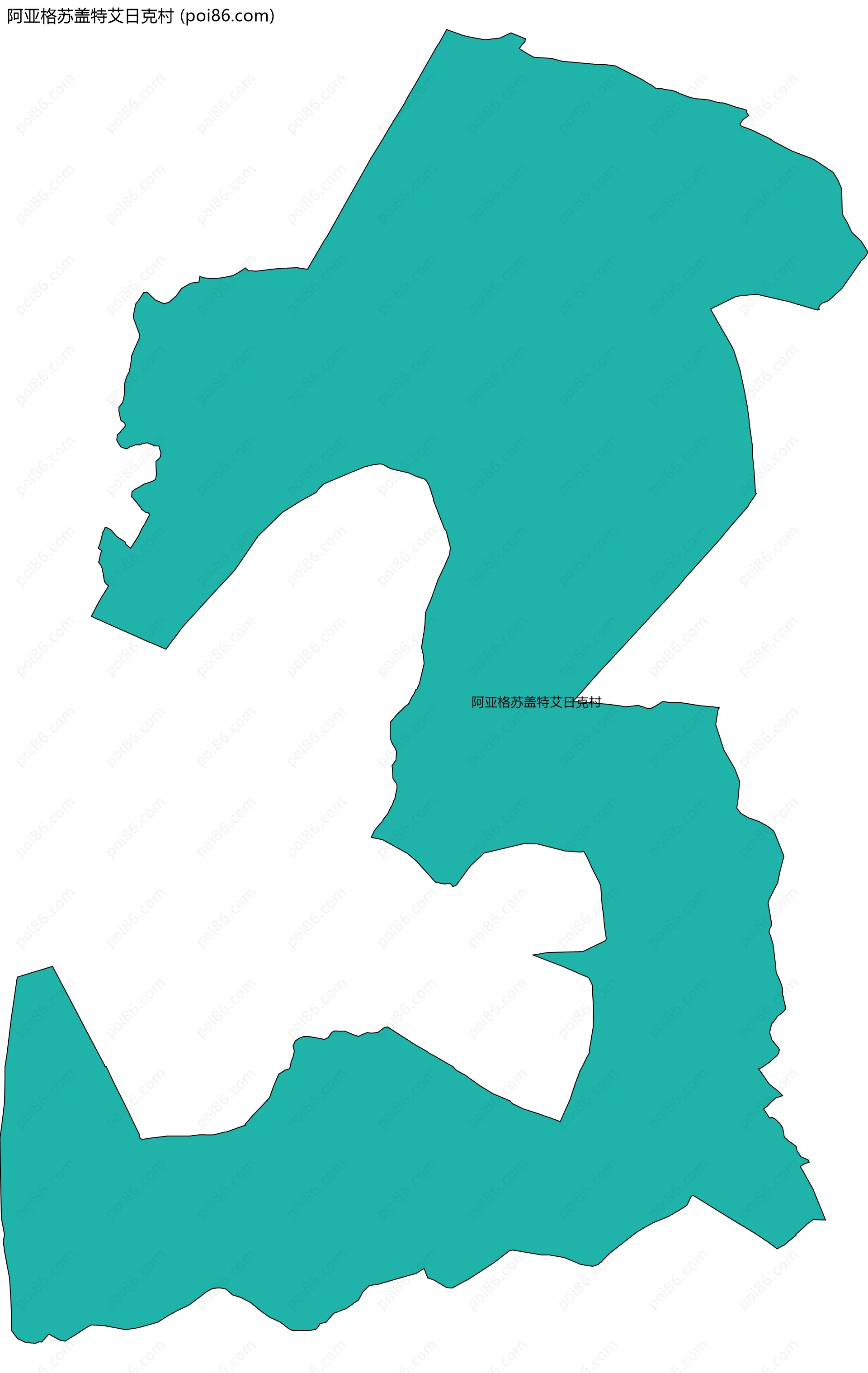 阿亚格苏盖特艾日克村边界地图