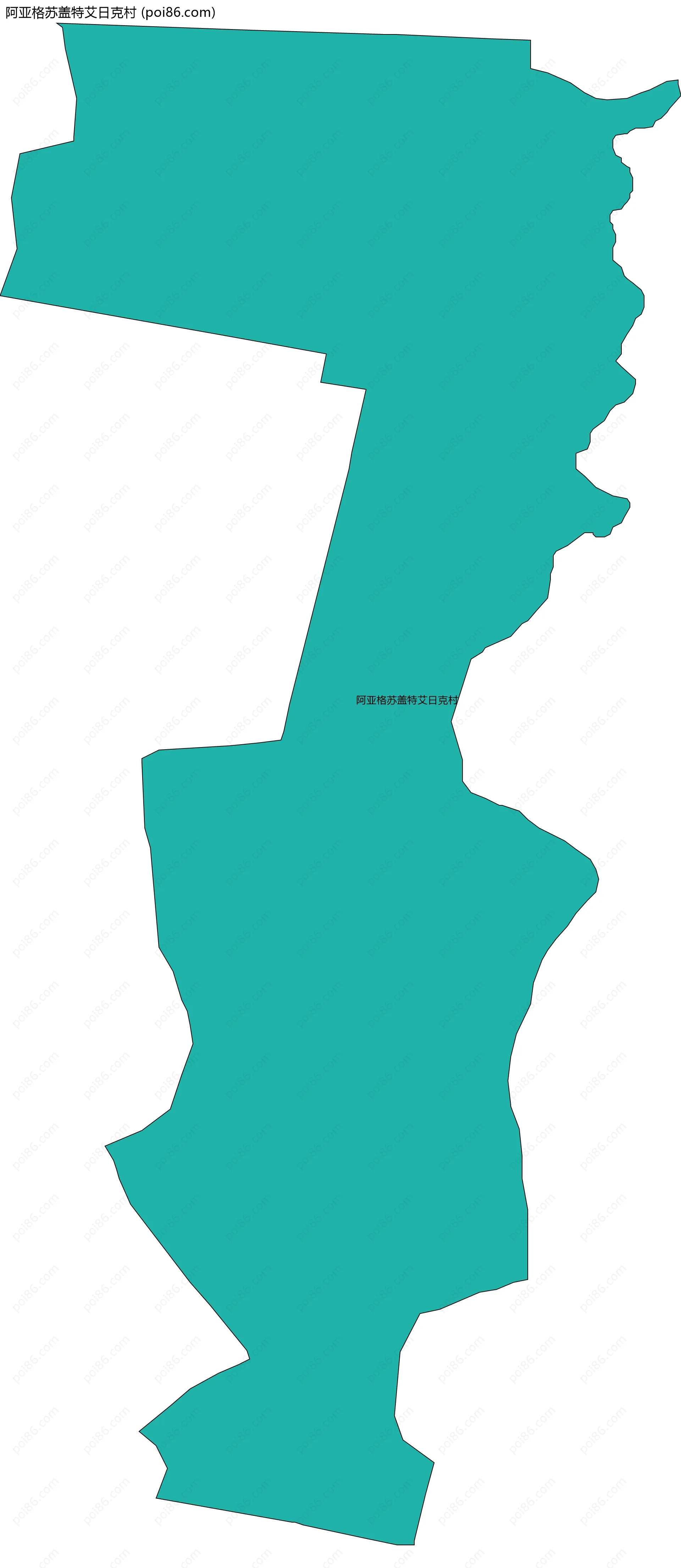 阿亚格苏盖特艾日克村边界地图