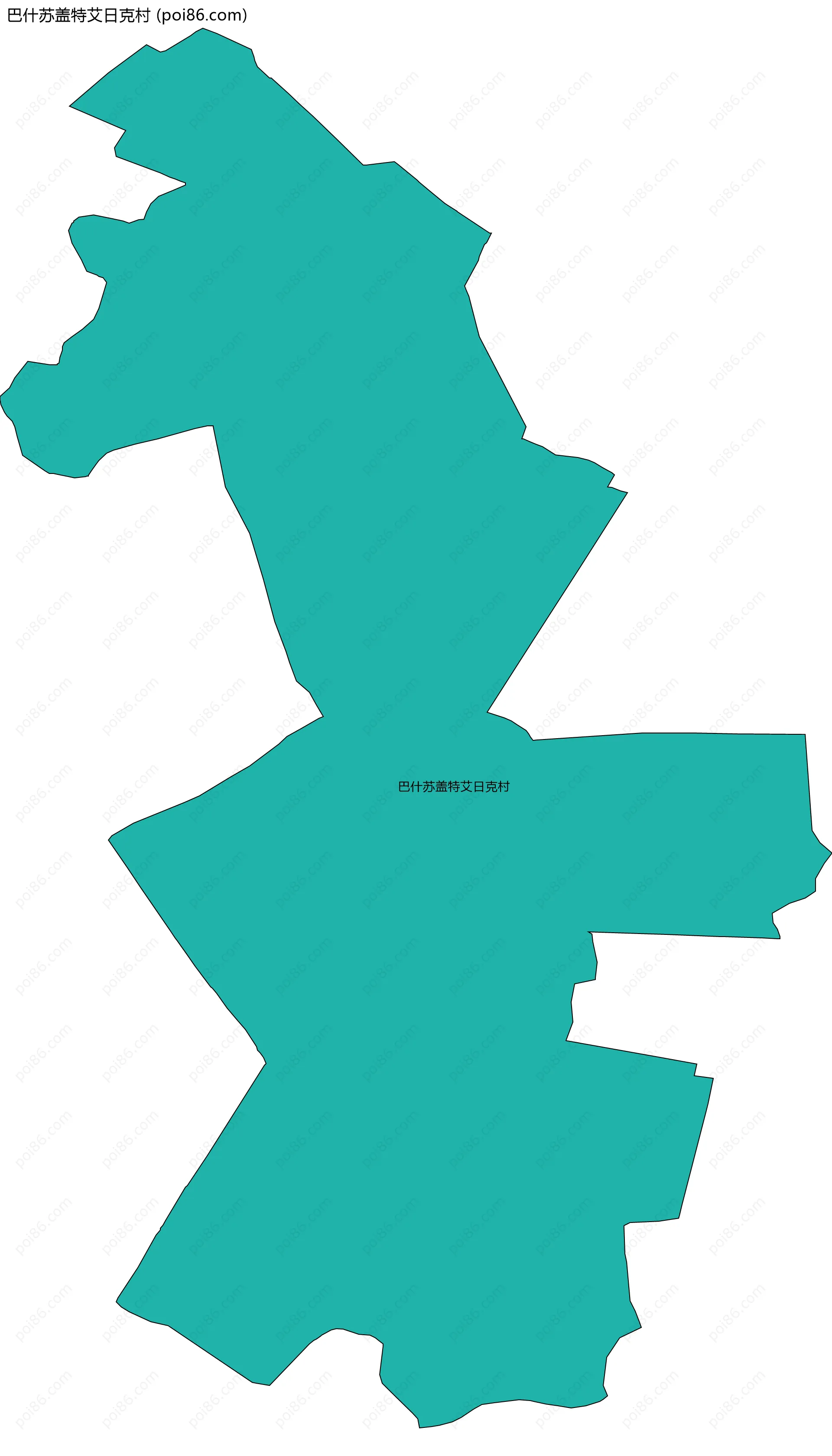 巴什苏盖特艾日克村边界地图