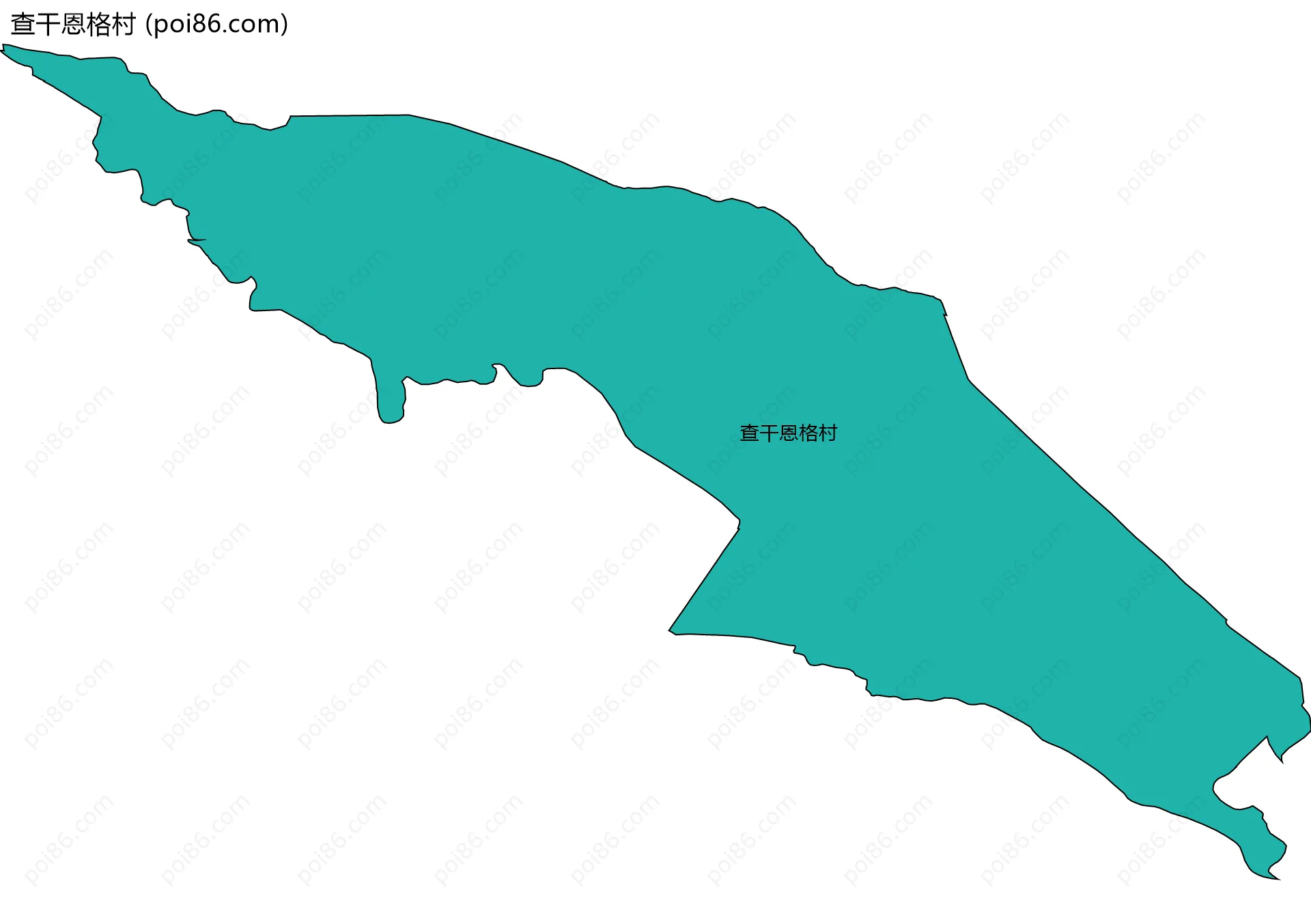 查干恩格村边界地图