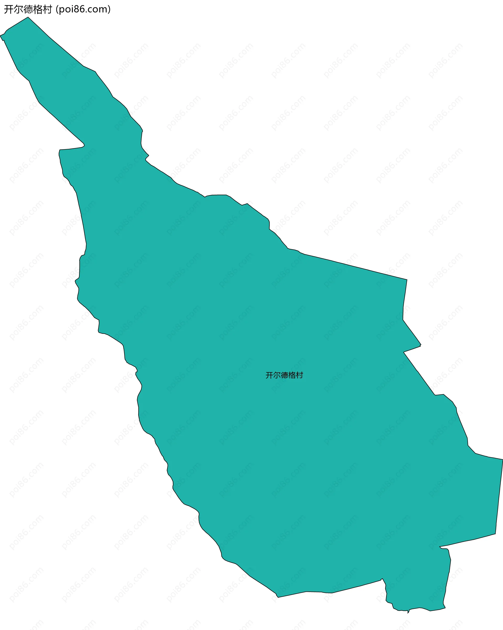 开尔德格村边界地图
