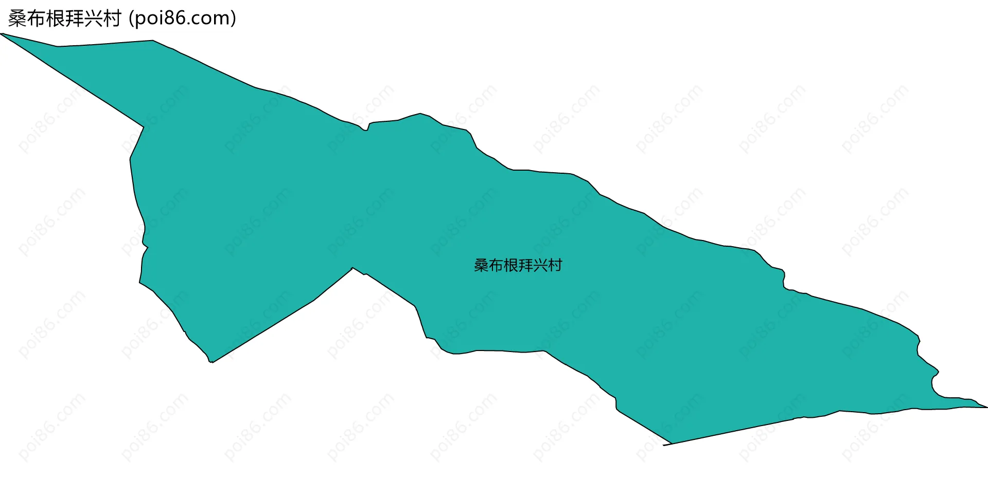 桑布根拜兴村边界地图