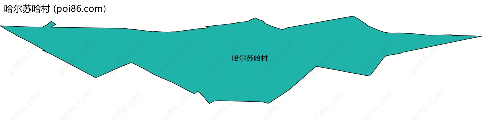 哈尔苏哈村边界地图