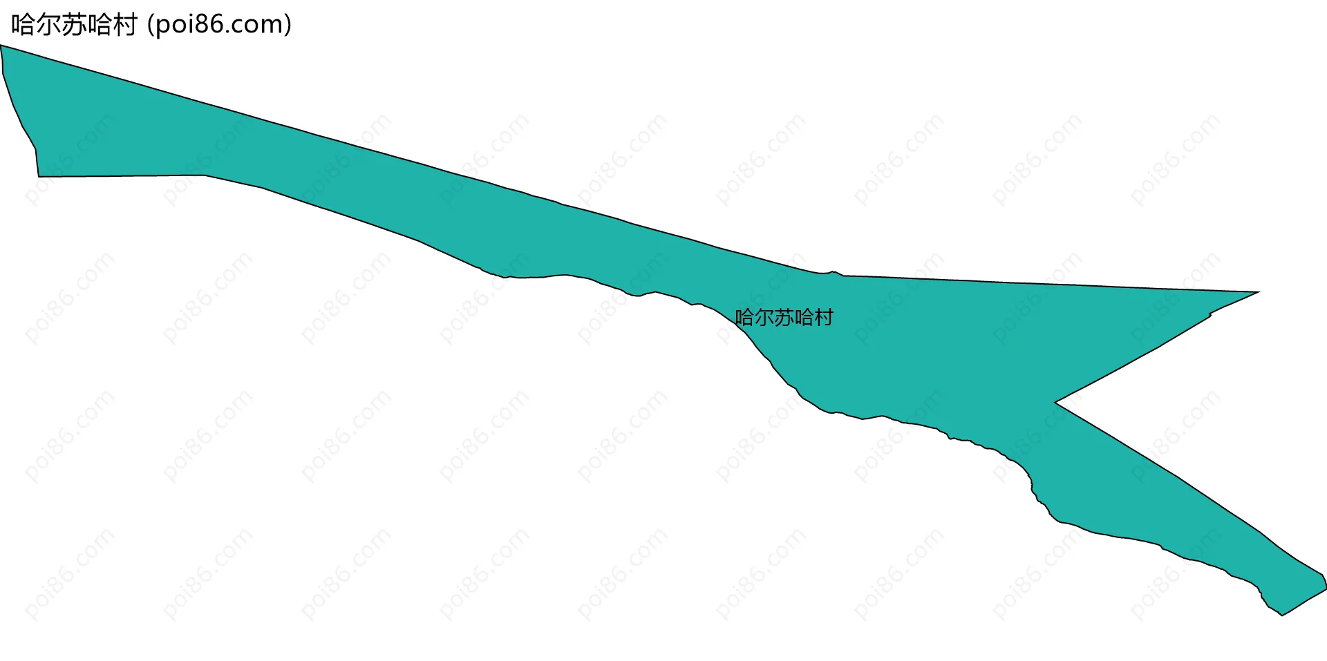 哈尔苏哈村边界地图