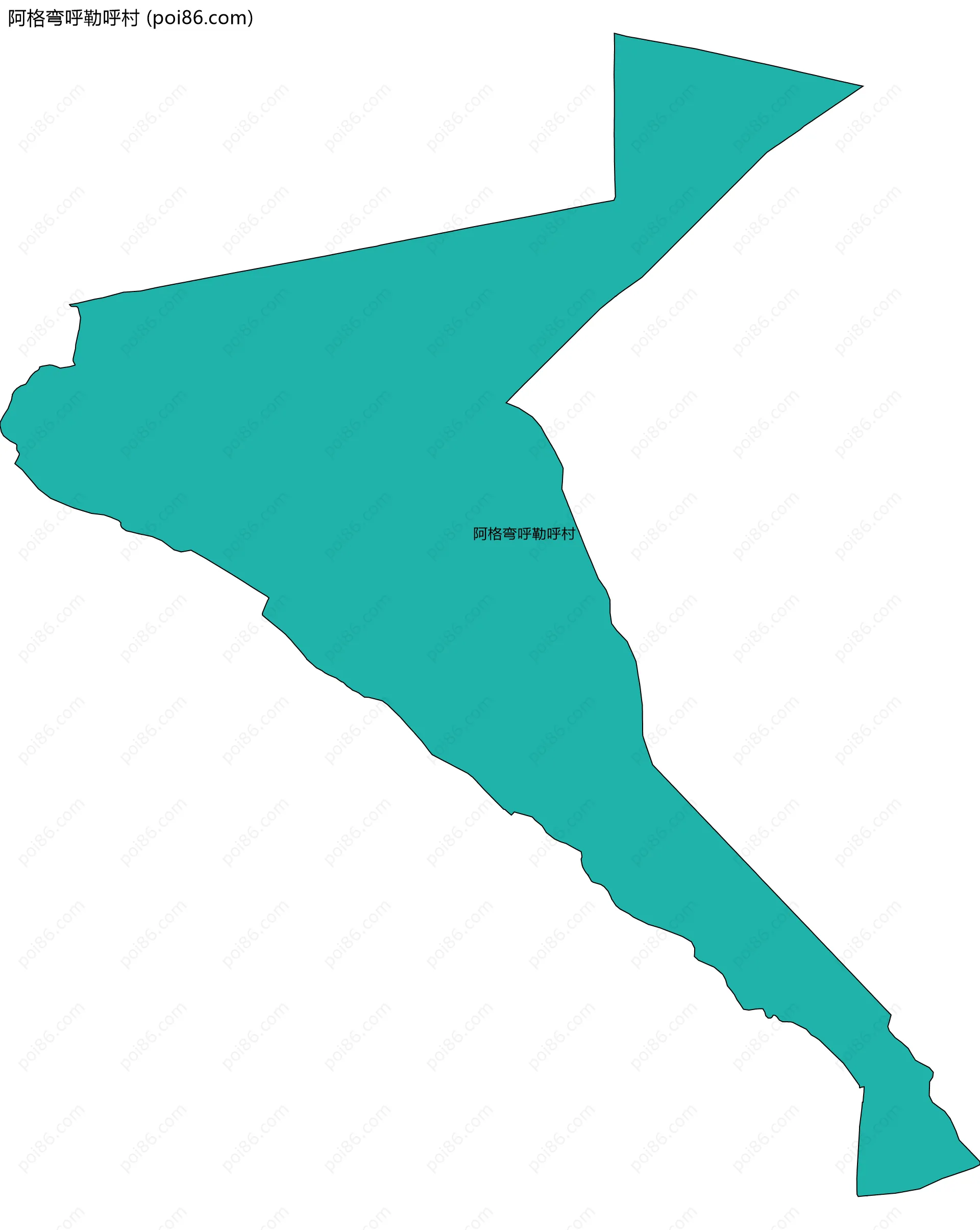阿格弯呼勒呼村边界地图
