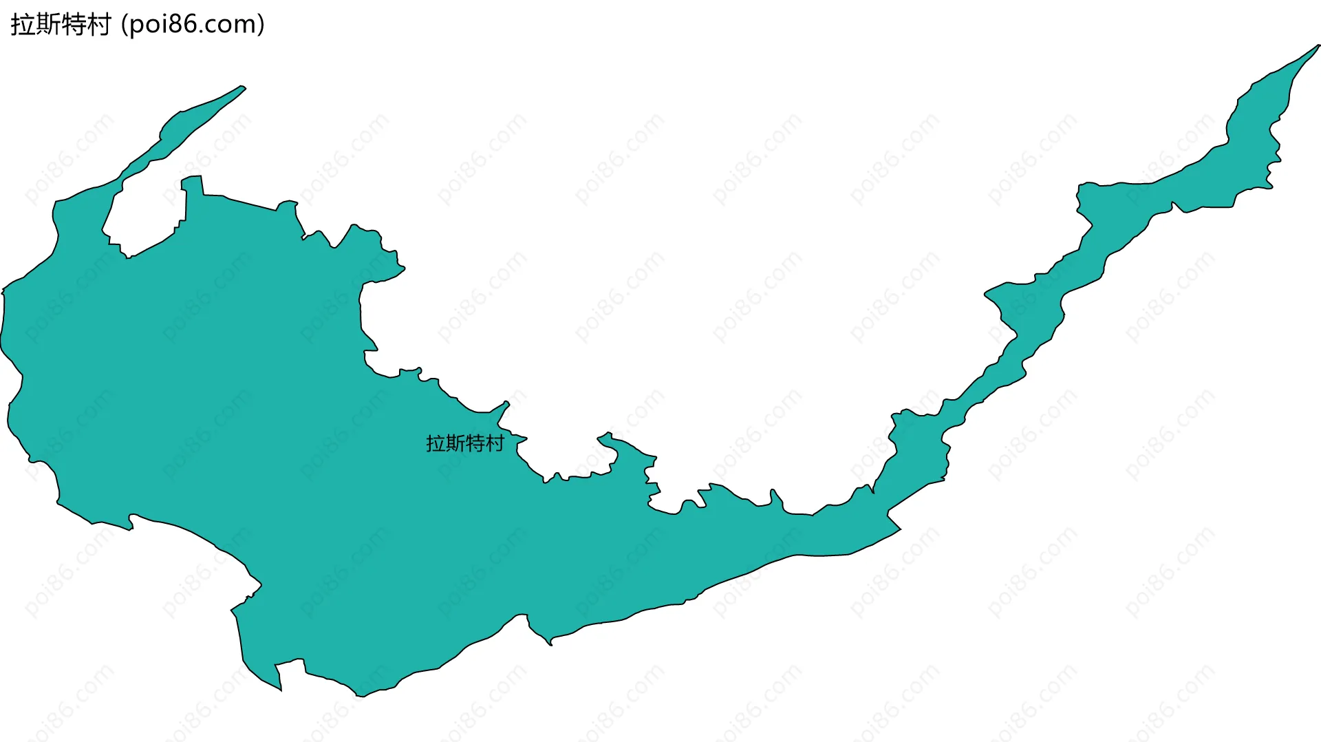拉斯特村边界地图