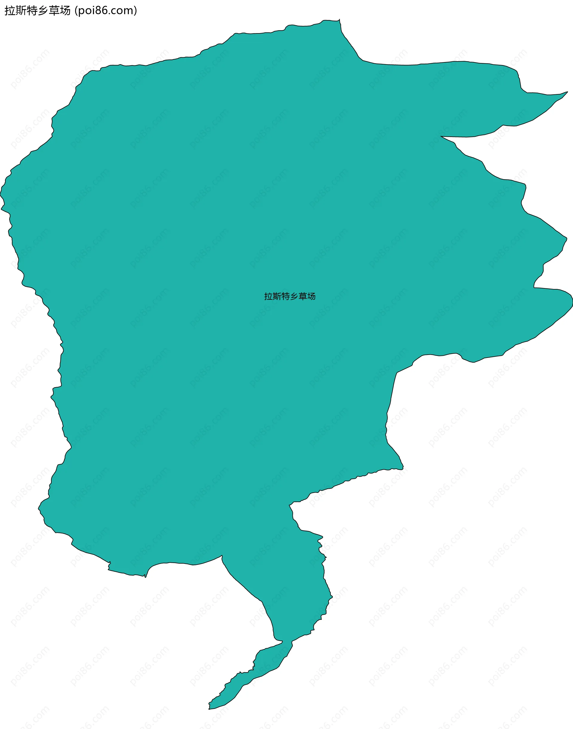 拉斯特乡草场边界地图