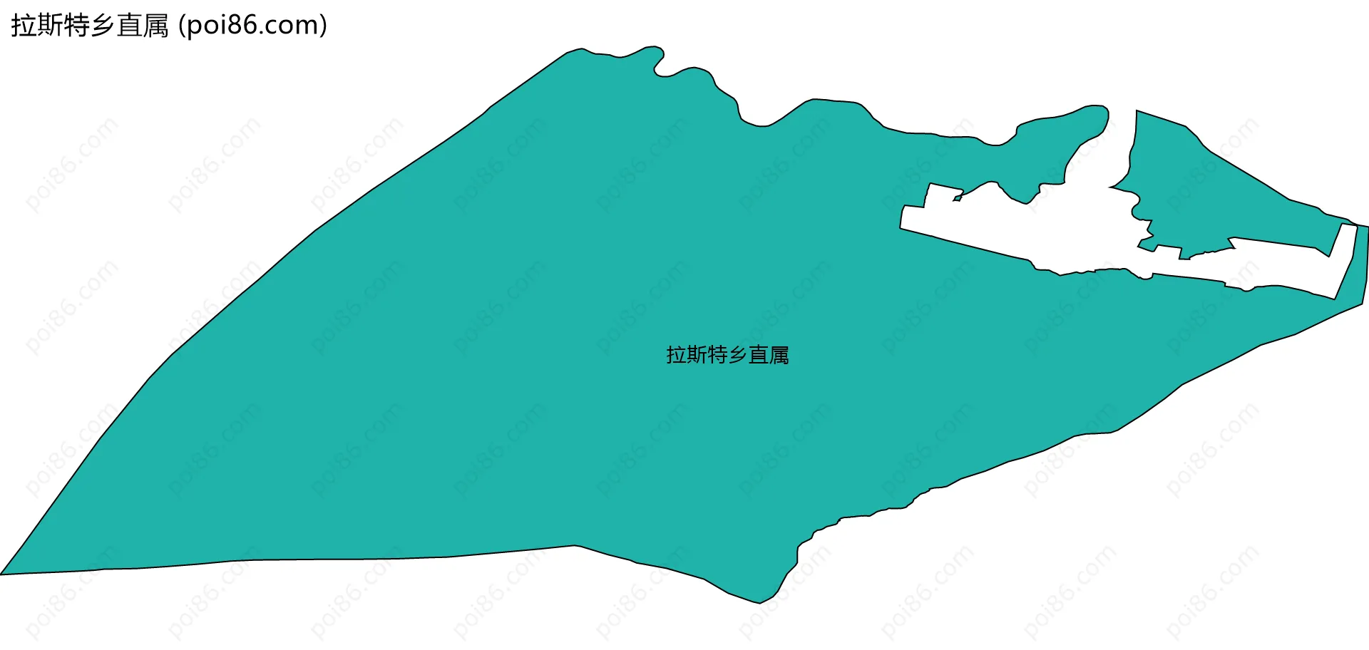 拉斯特乡直属边界地图