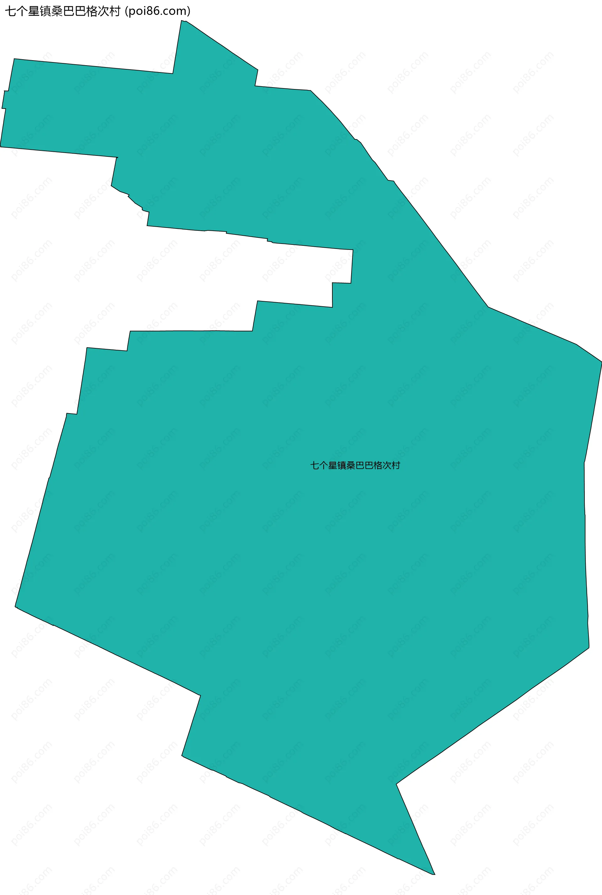 七个星镇桑巴巴格次村边界地图