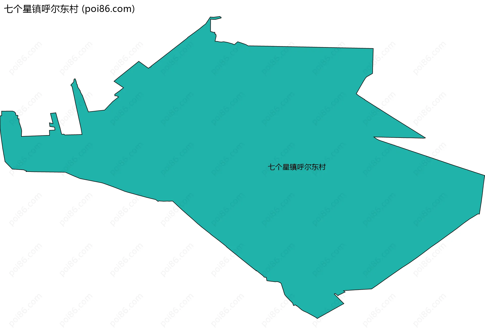 七个星镇呼尔东村边界地图
