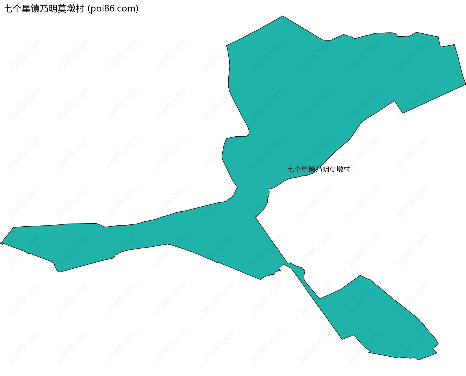 七个星镇乃明莫墩村边界地图