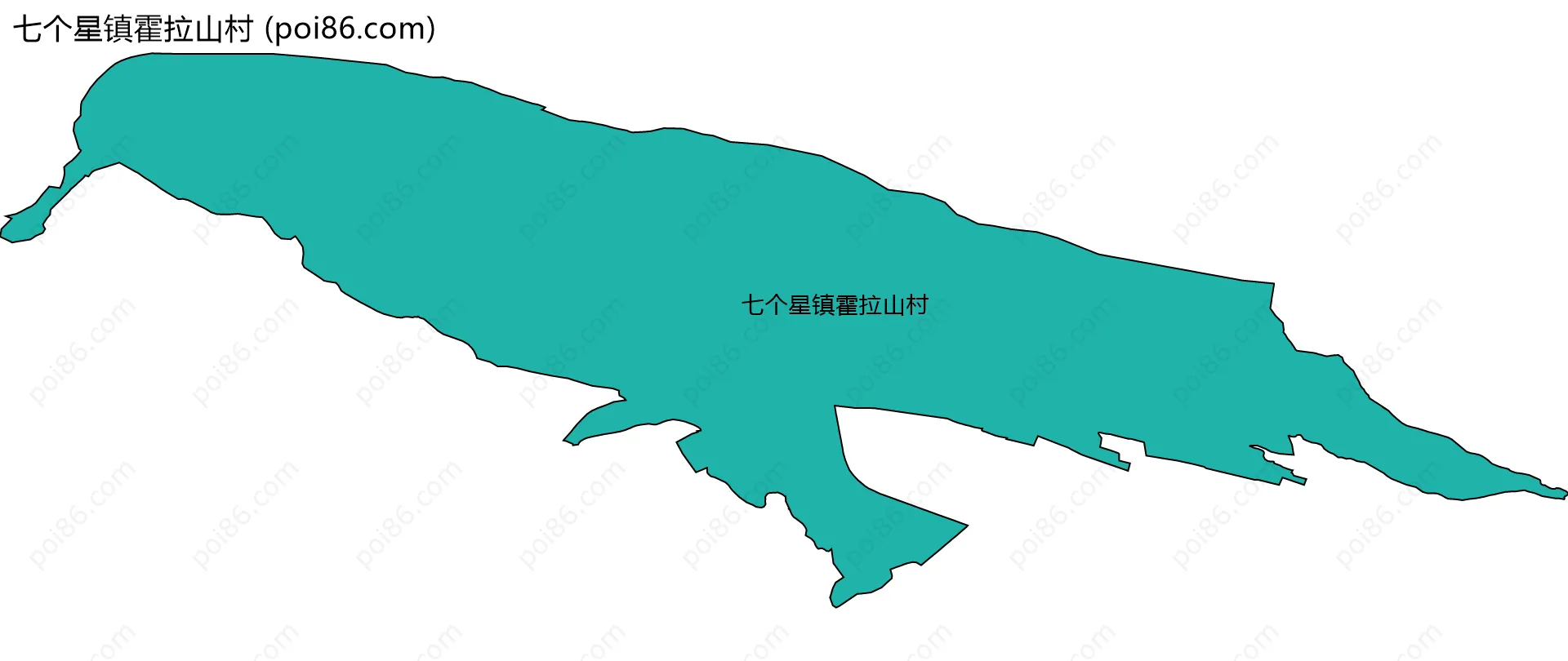 七个星镇霍拉山村边界地图