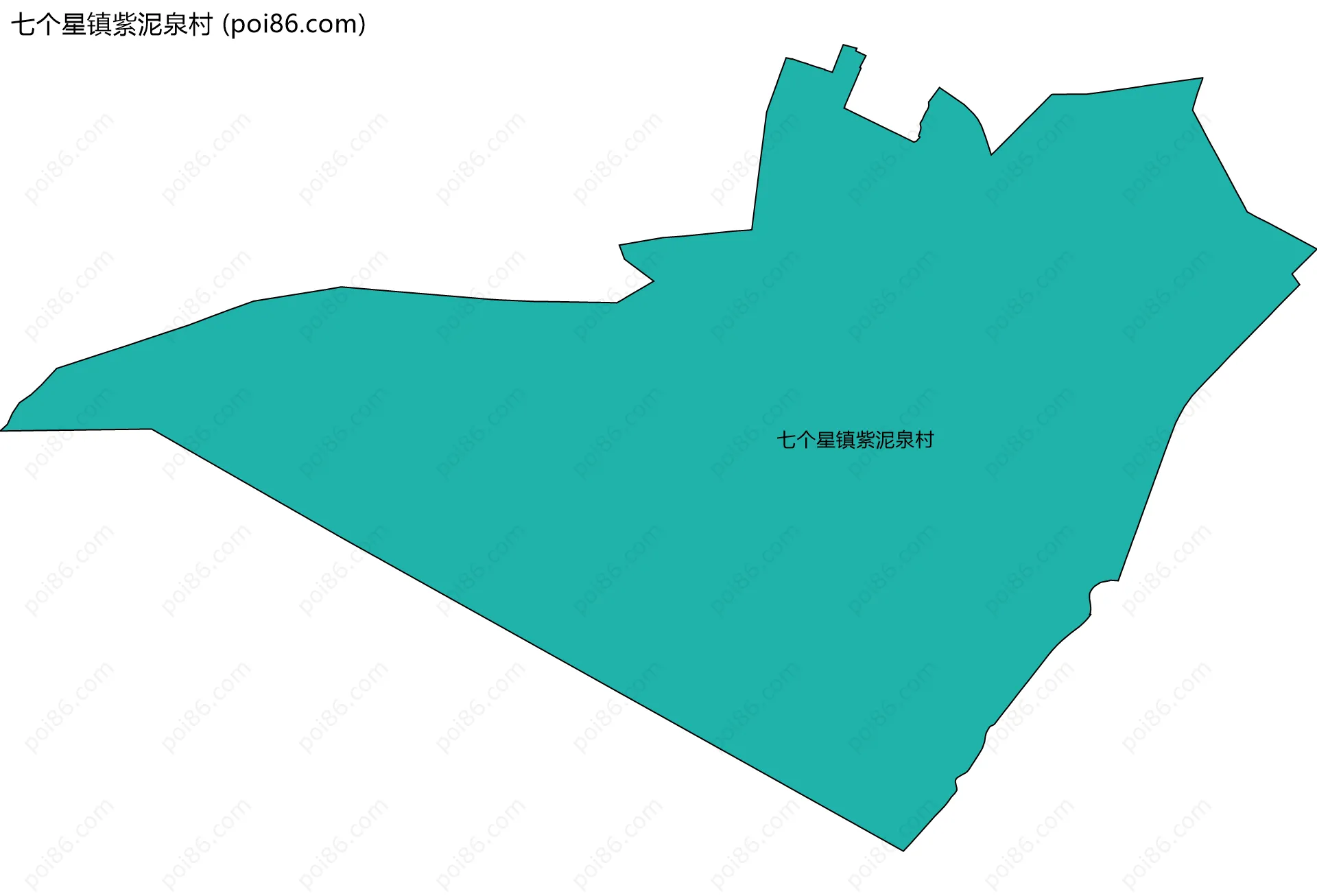 七个星镇紫泥泉村边界地图