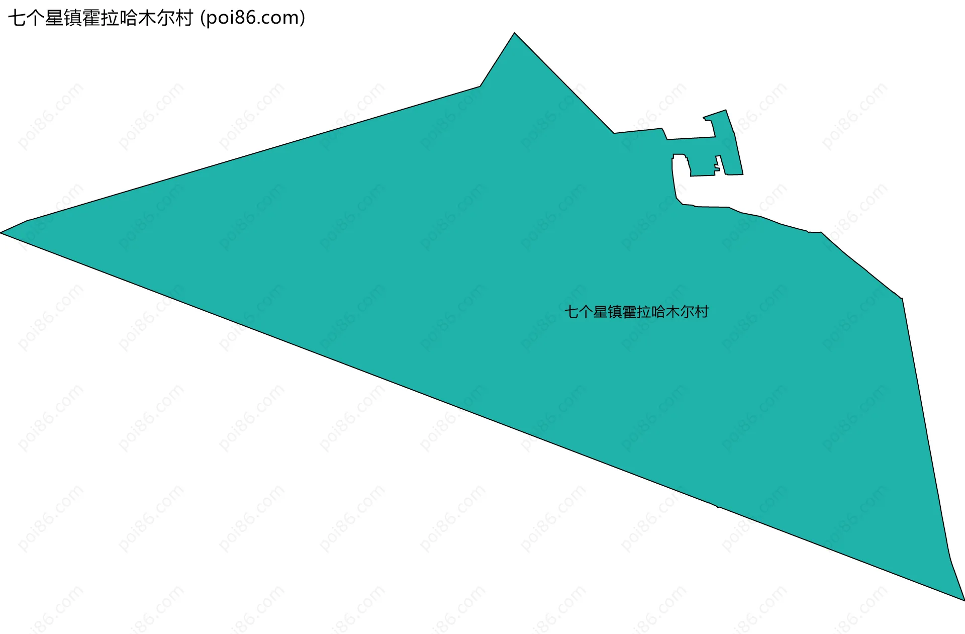 七个星镇霍拉哈木尔村边界地图