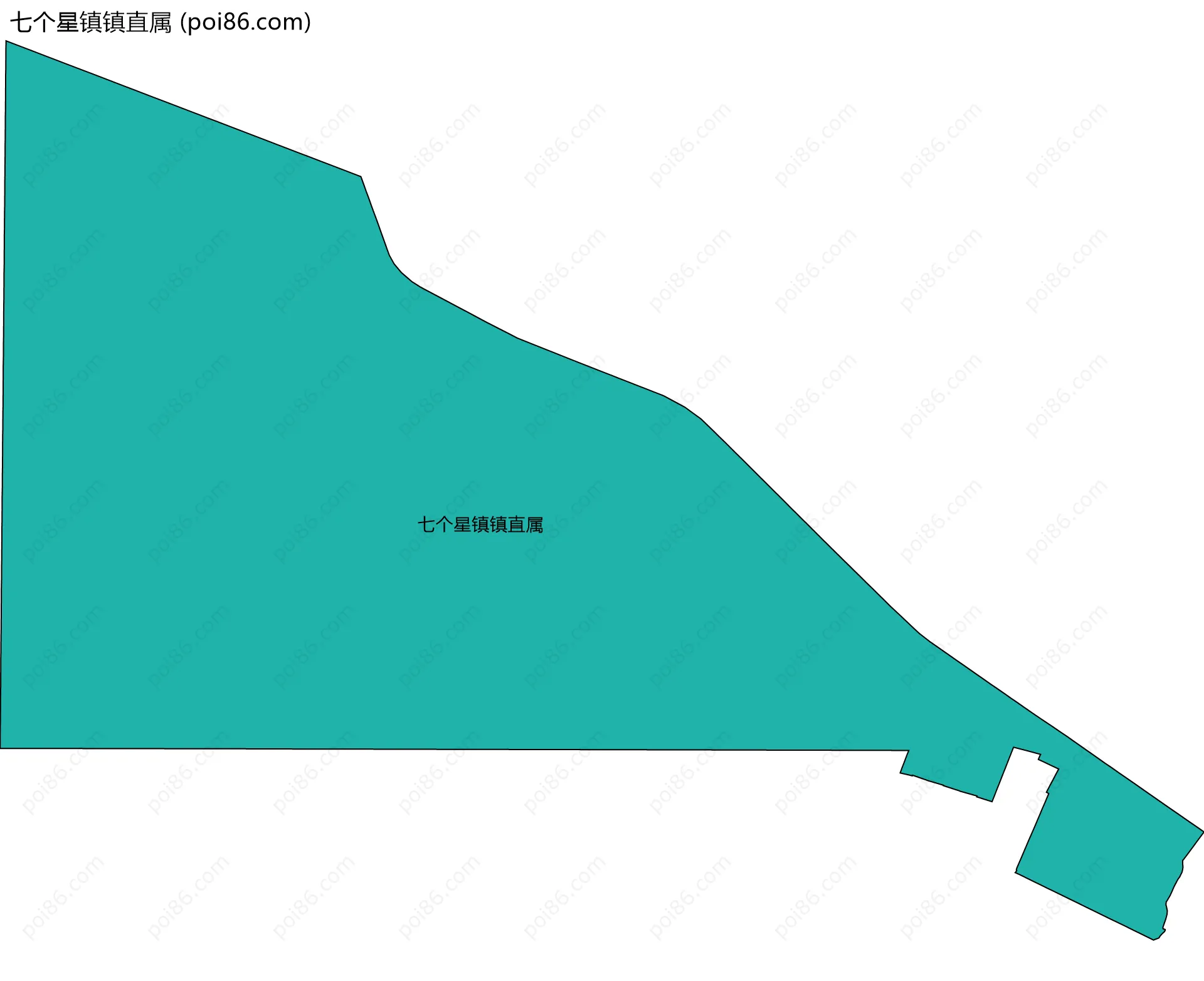 七个星镇镇直属边界地图
