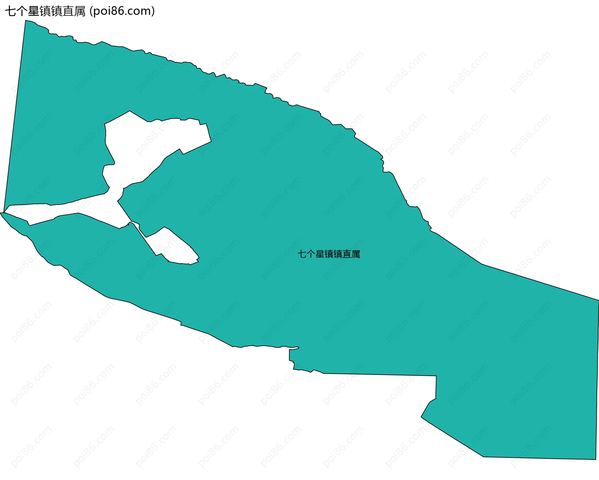 七个星镇镇直属边界地图