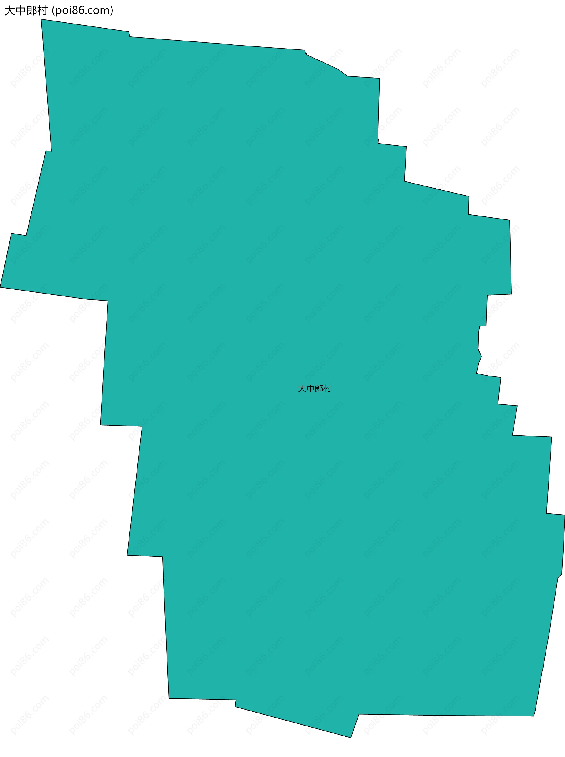 大中郎村边界地图