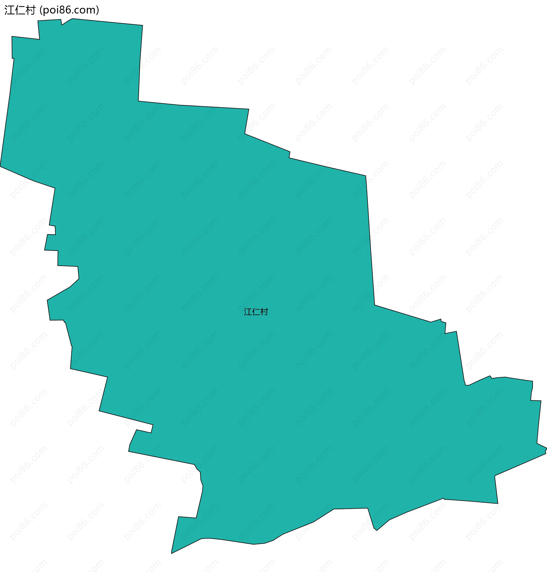 江仁村边界地图