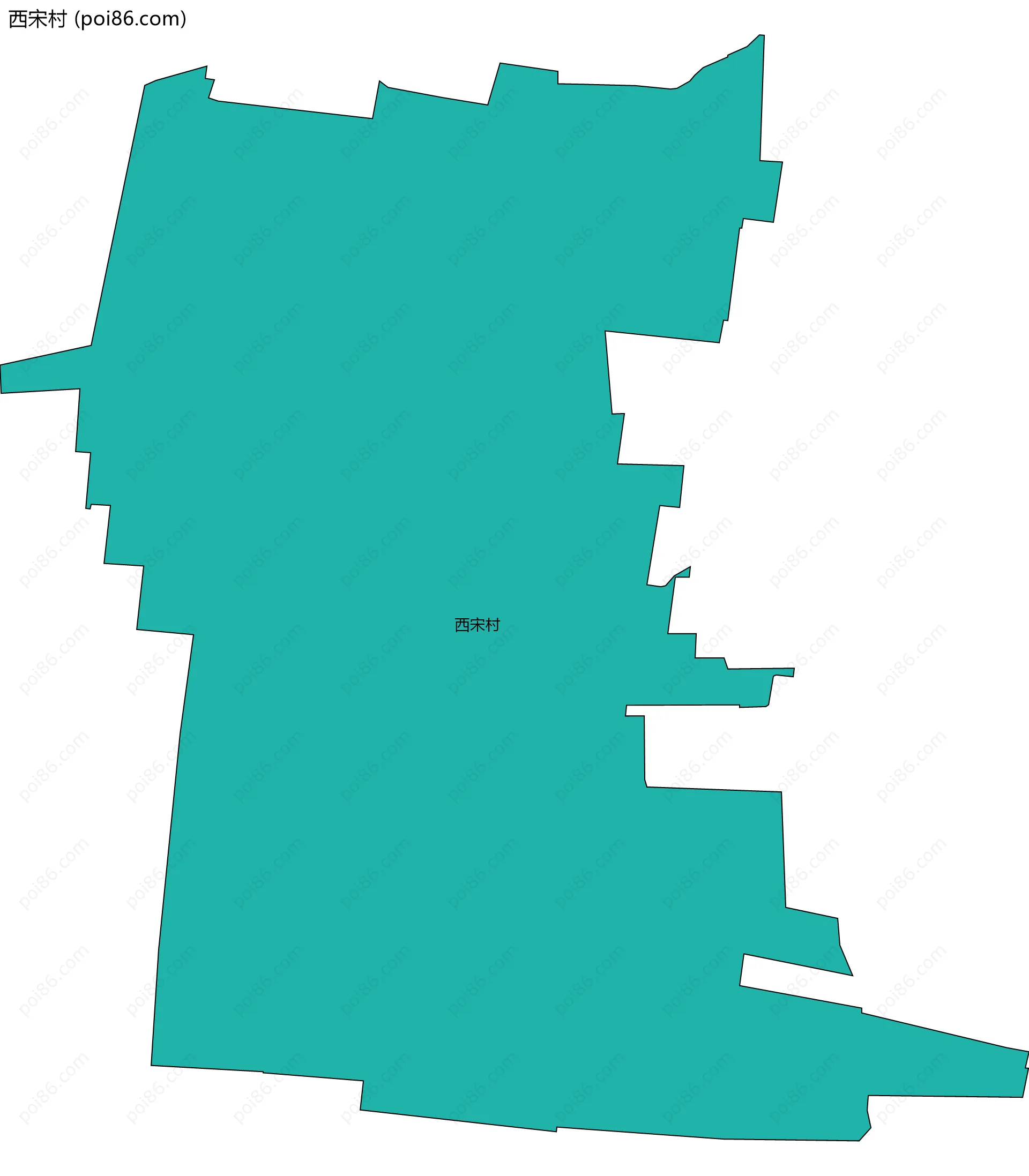 西宋村边界地图