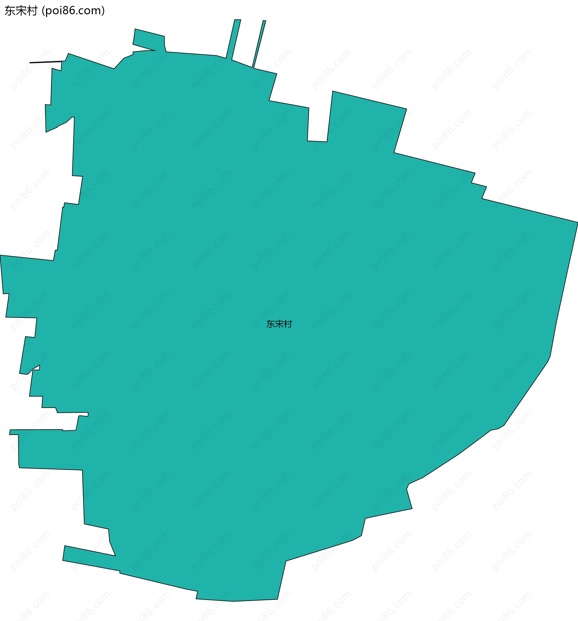 东宋村边界地图